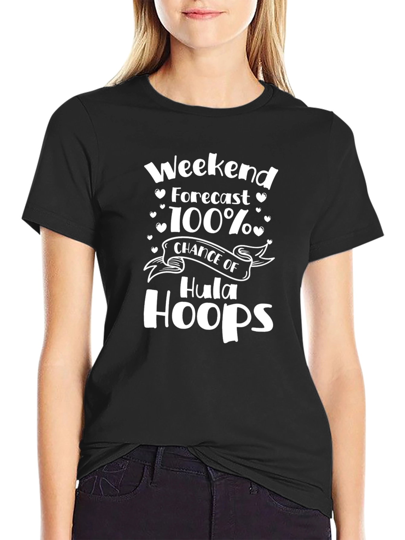 Weekend Forecast Hula Hoops Graphic T-Shirt