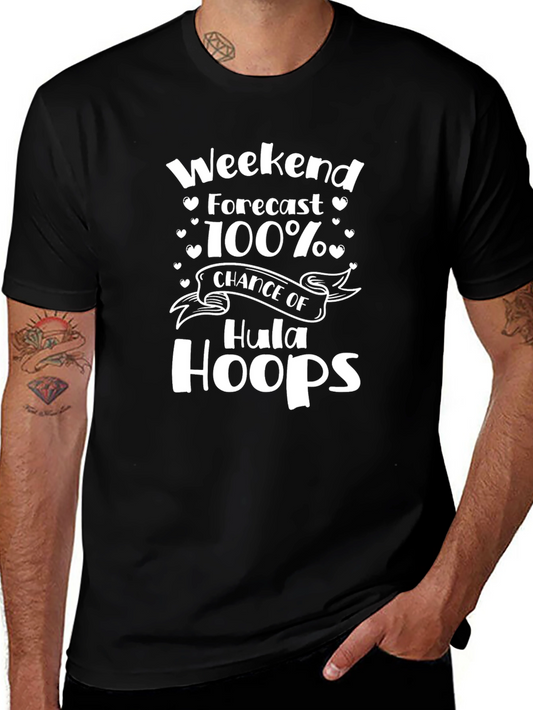 Weekend Forecast Hula Hoops Graphic T-Shirt