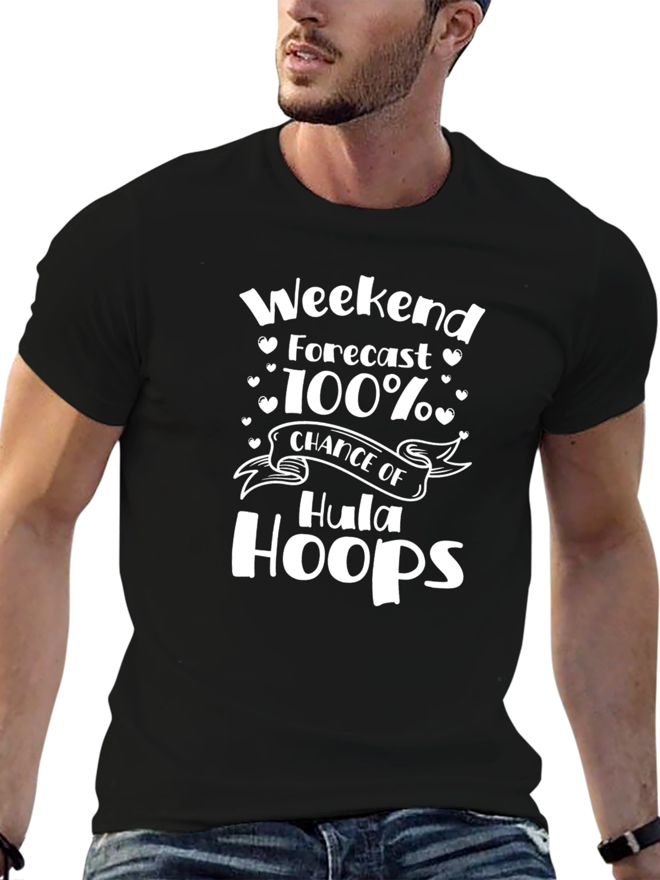 Weekend Forecast Hula Hoops Graphic T-Shirt