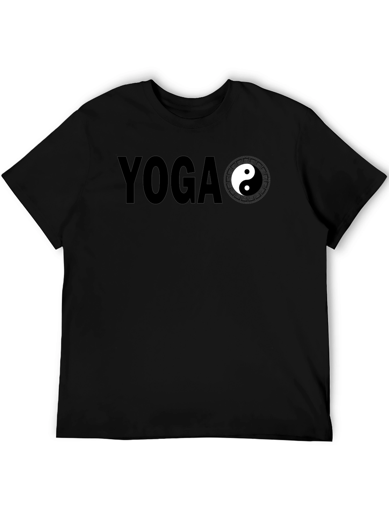 Yoga Yin Yang Graphic Tee - Mens Black T-Shirt