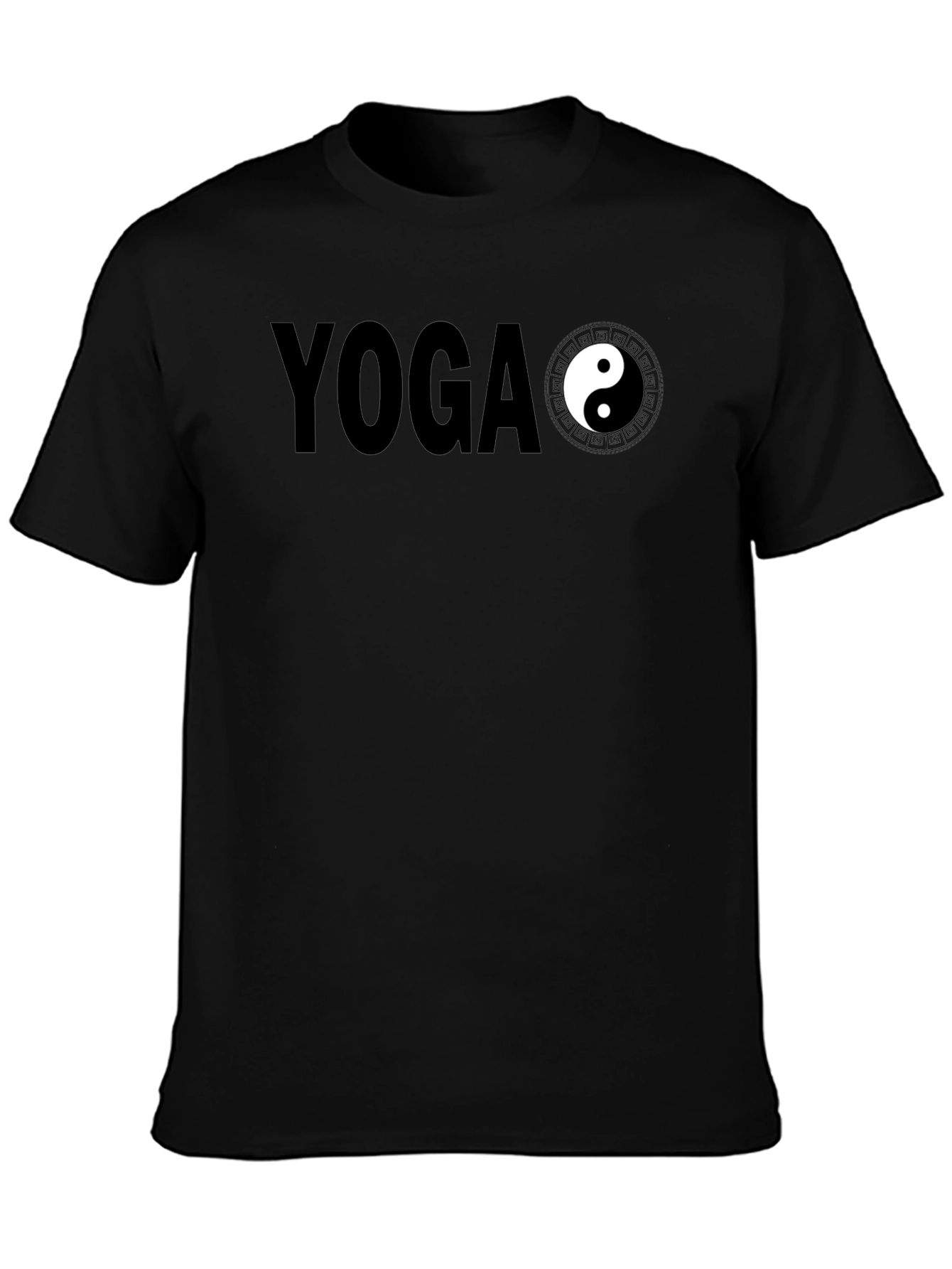 Yoga Yin Yang Graphic Tee - Mens Black T-Shirt