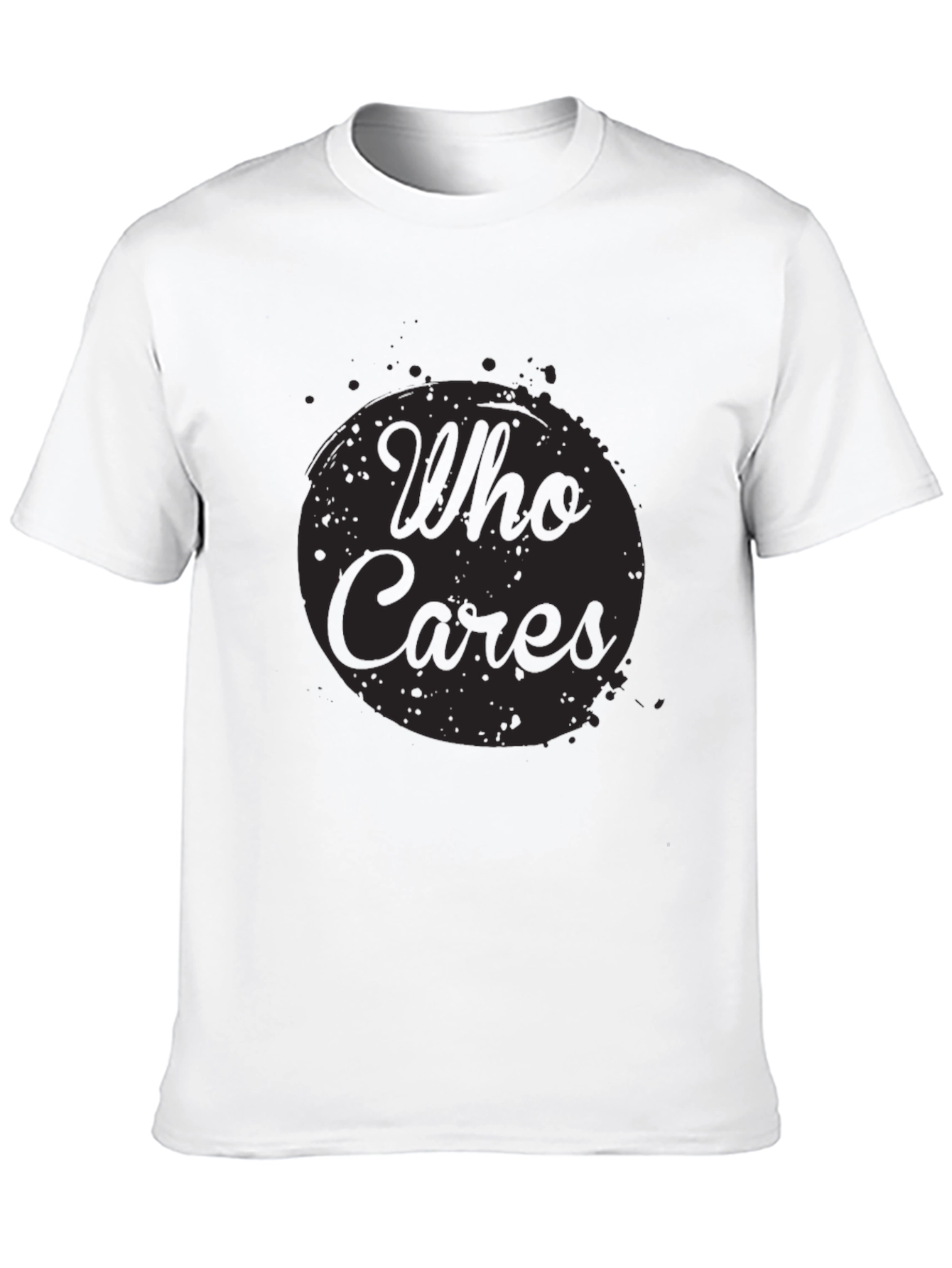 Who Cares Graphic Tee - Mens Black T-Shirt