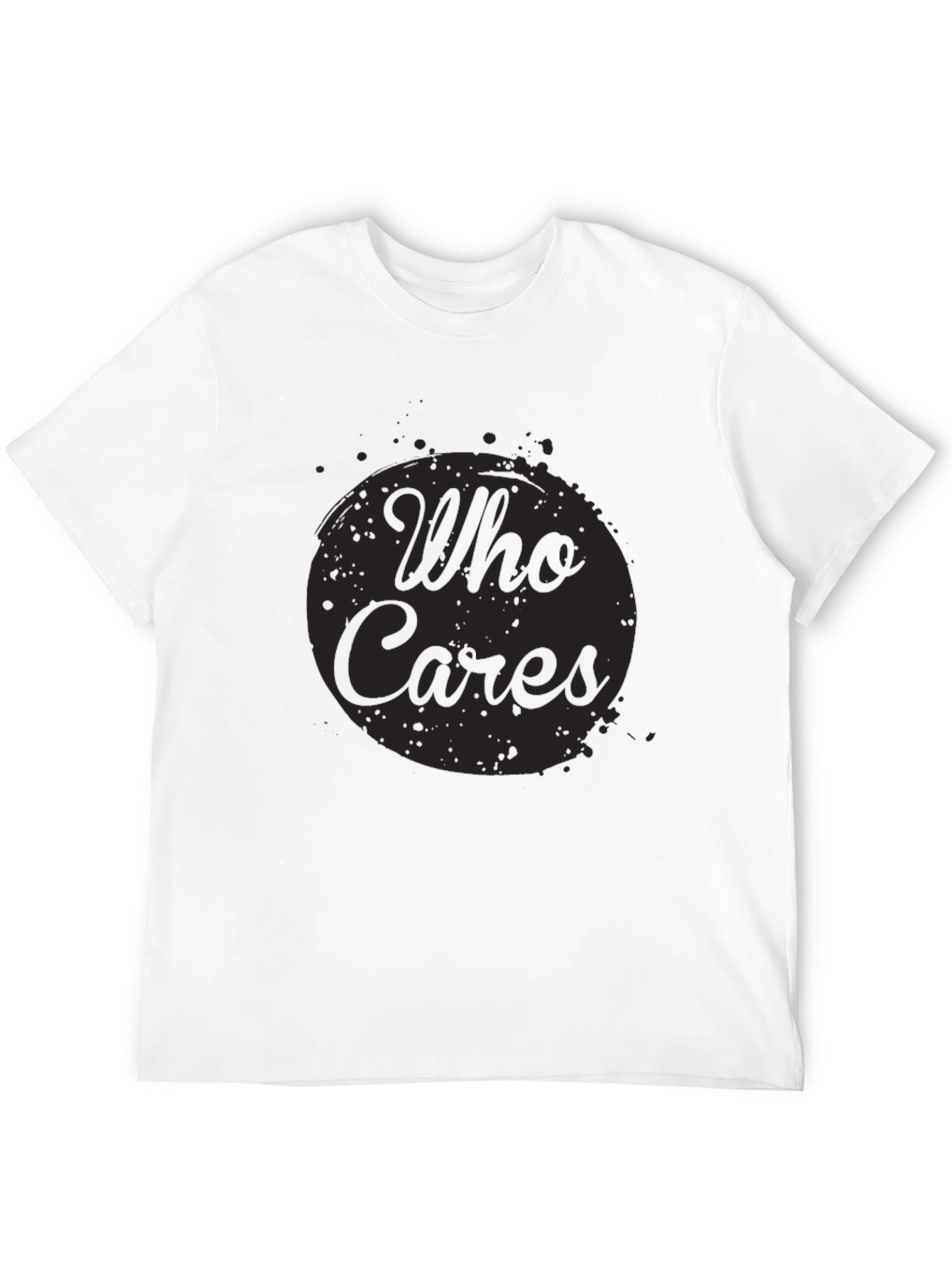 Who Cares Graphic Tee - Mens Black T-Shirt