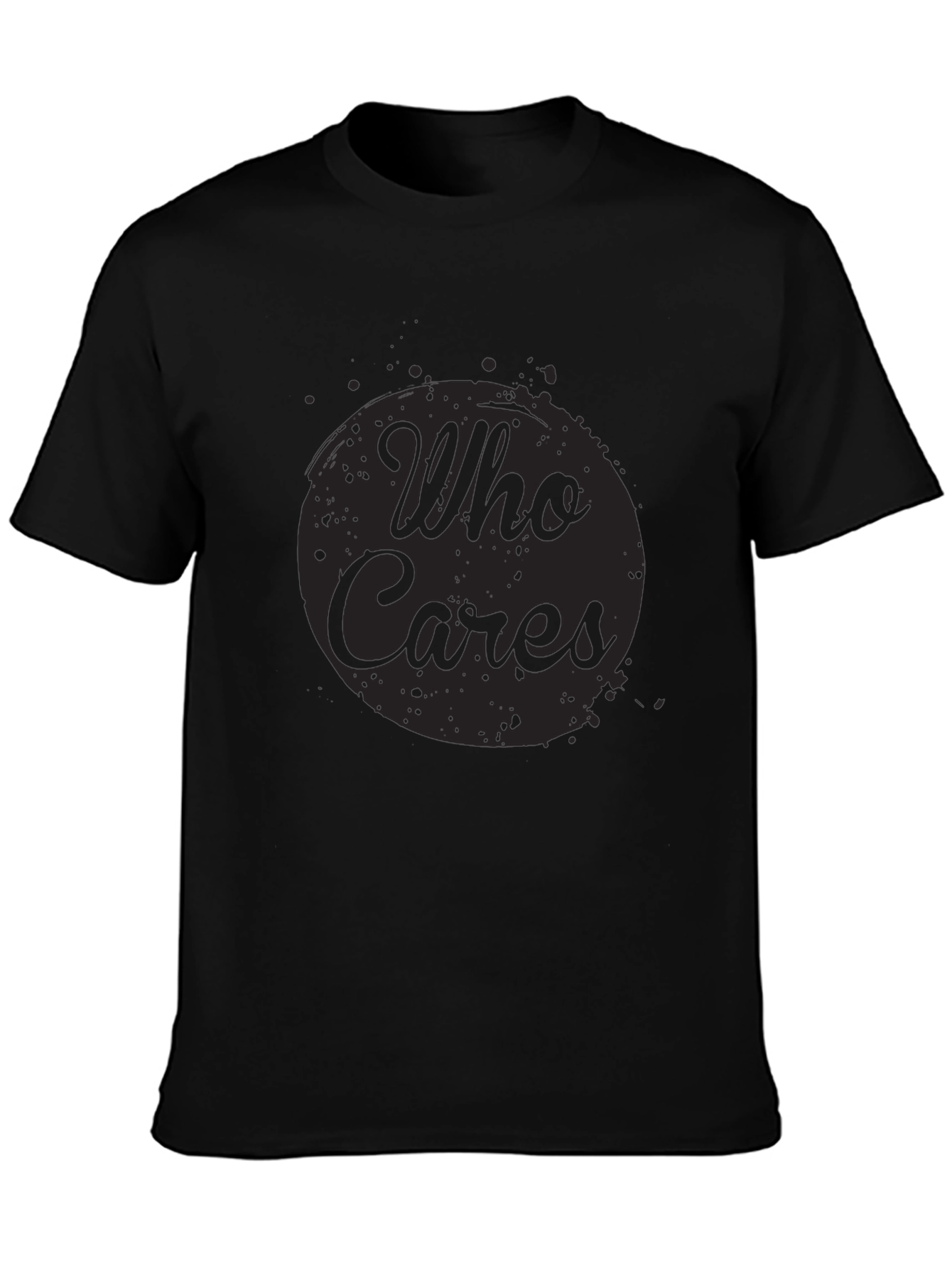 Who Cares Graphic Tee - Mens Black T-Shirt
