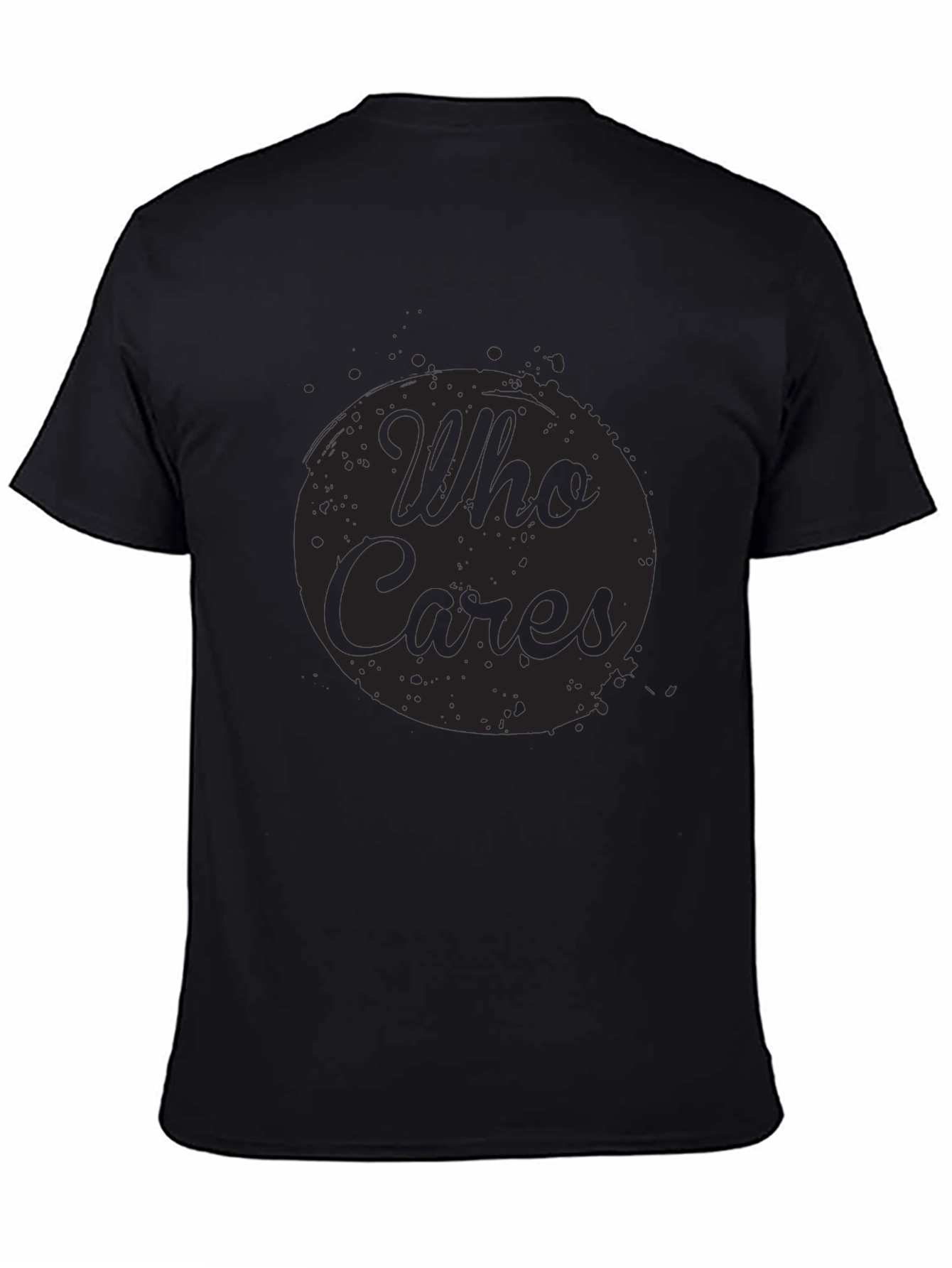 Who Cares Graphic Tee - Mens Black T-Shirt