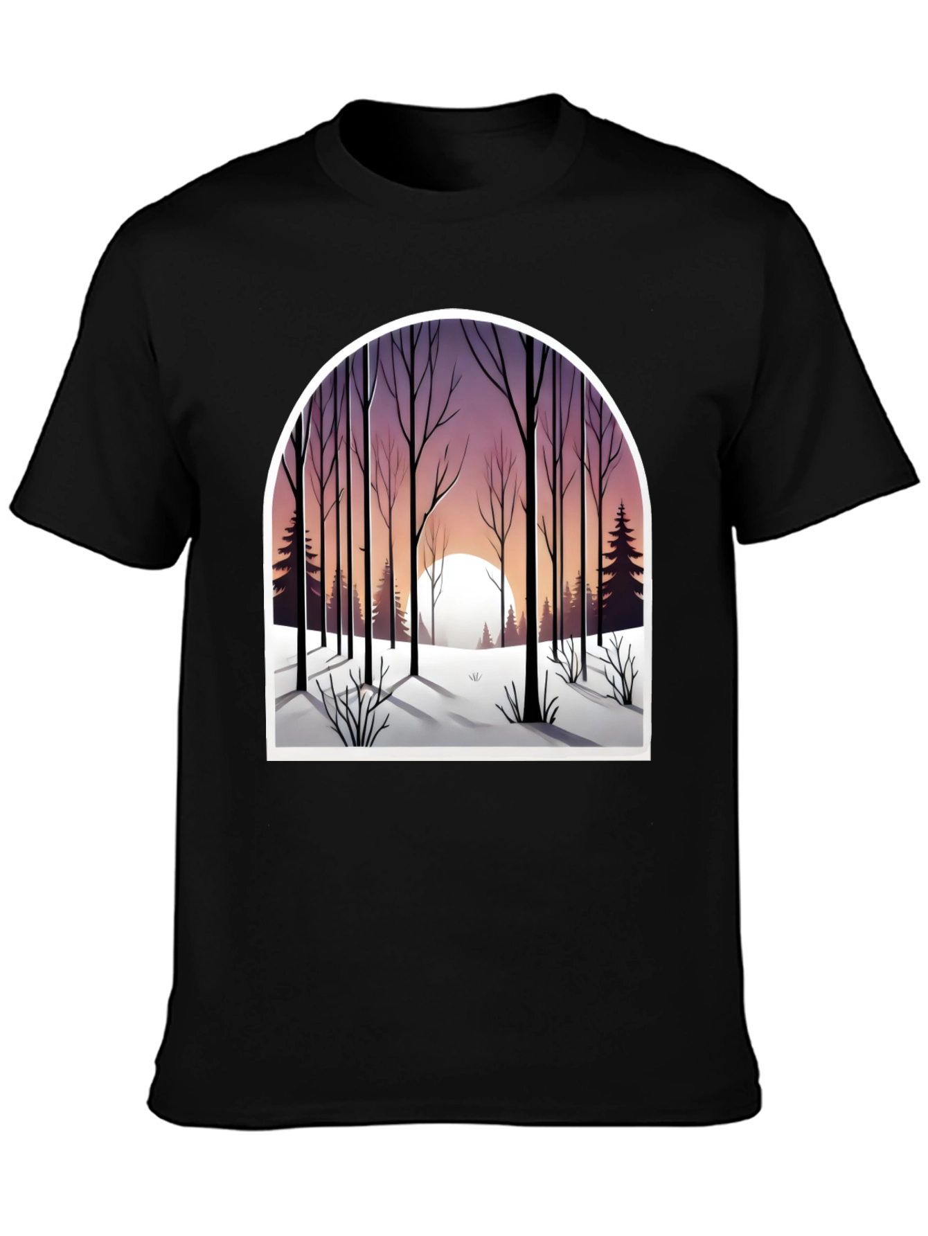 Winter Forest Graphic Tee - Nature Lovers Shirt