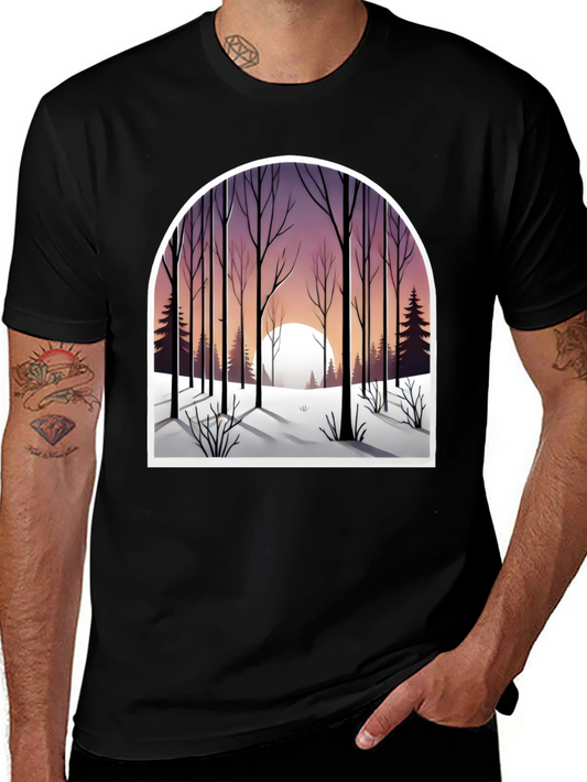 Winter Forest Graphic Tee - Nature Lovers Shirt