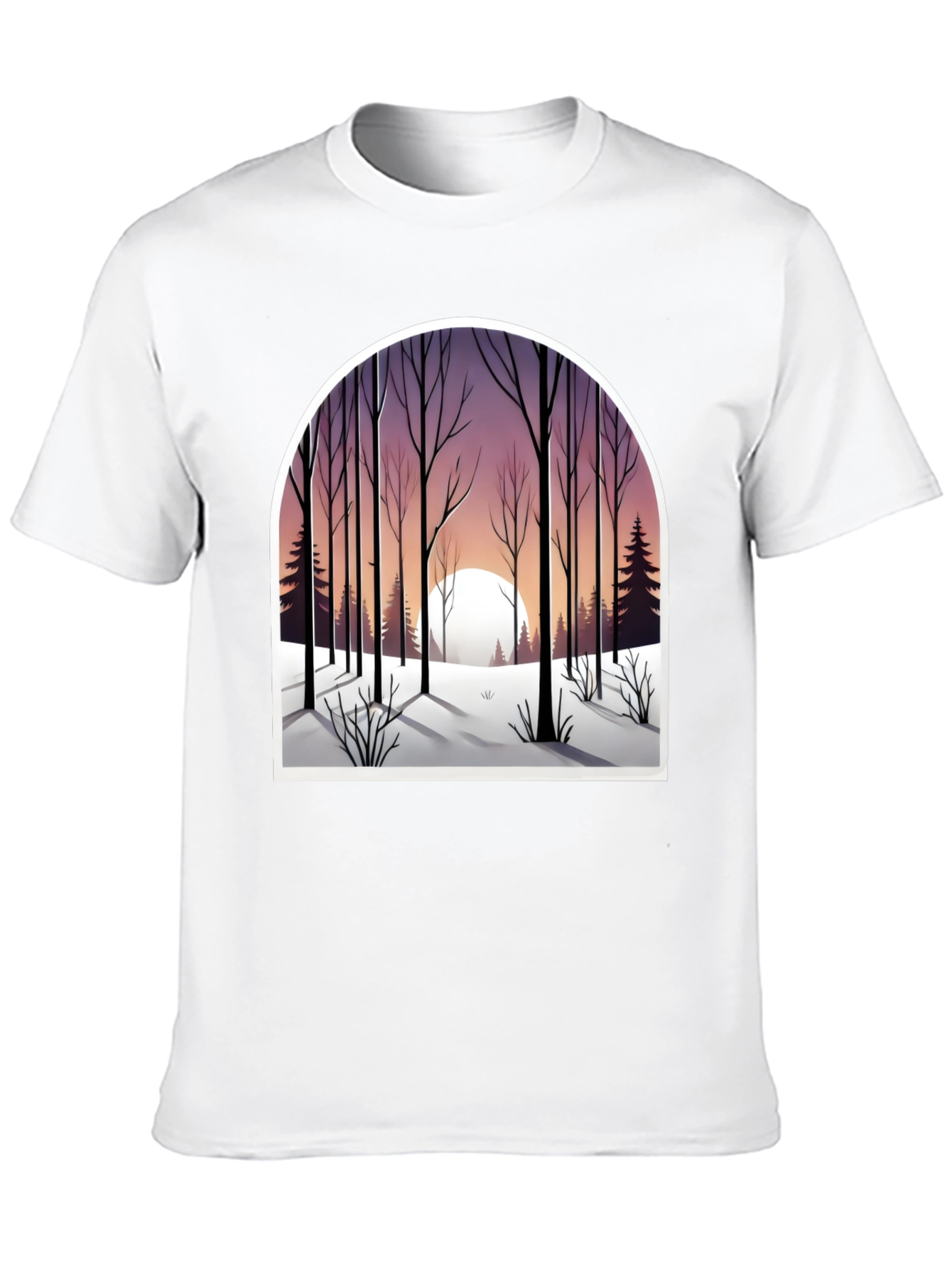 Winter Forest Graphic Tee - Nature Lovers Shirt