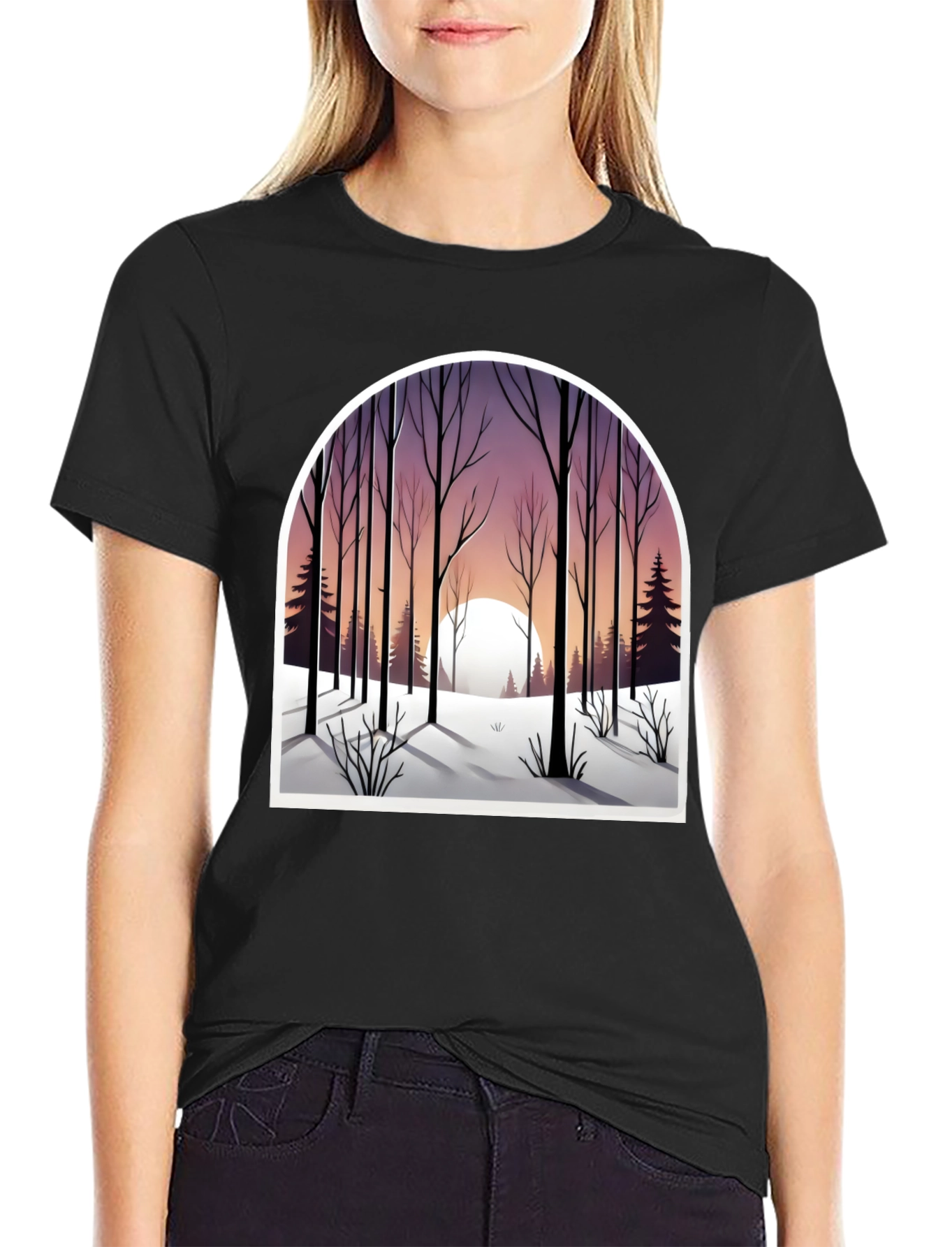 Winter Forest Graphic Tee - Nature Lovers Shirt