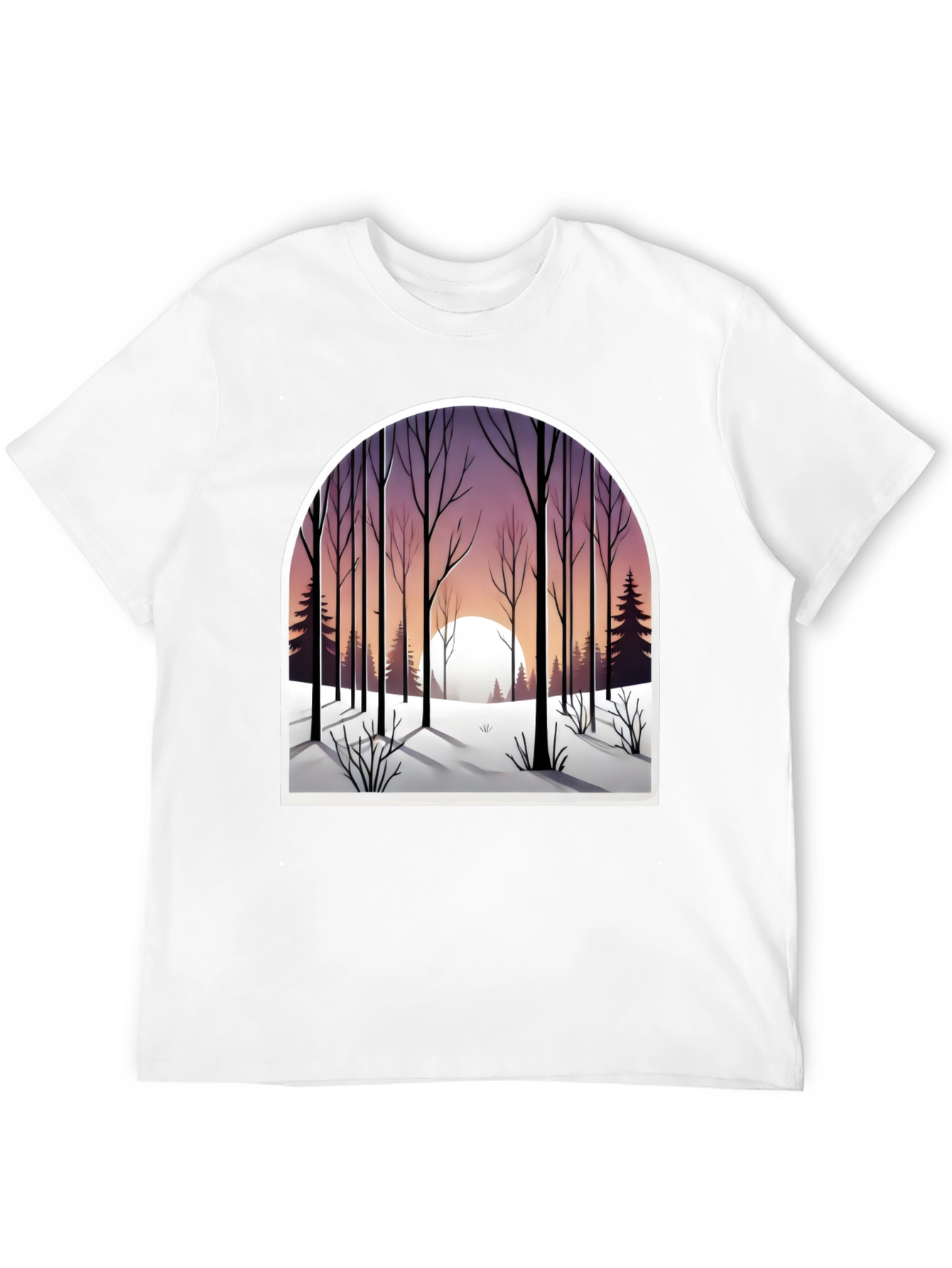 Winter Forest Graphic Tee - Nature Lovers Shirt
