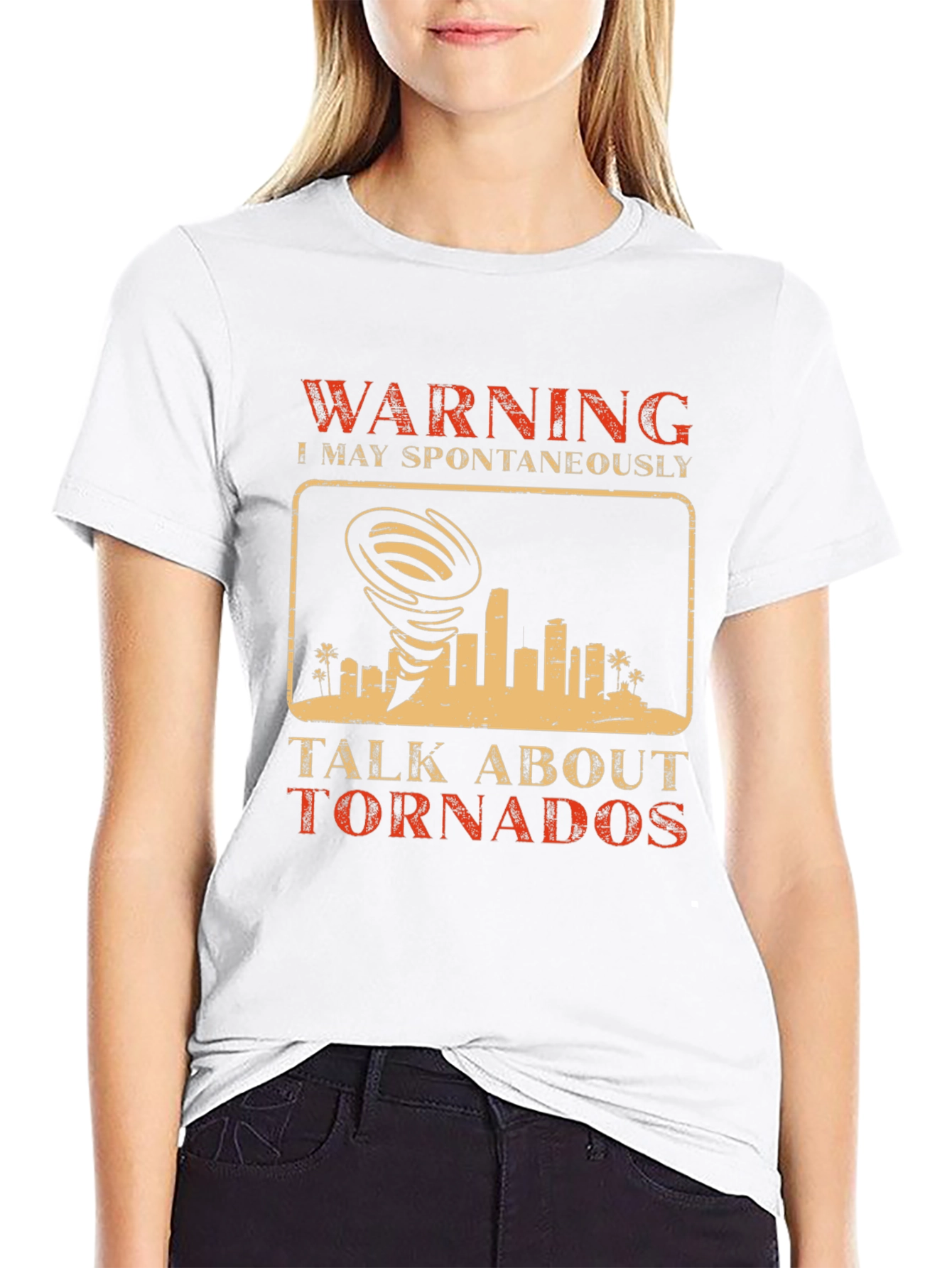 Warning May Spontaneously Talk About Tornados T-Shirt