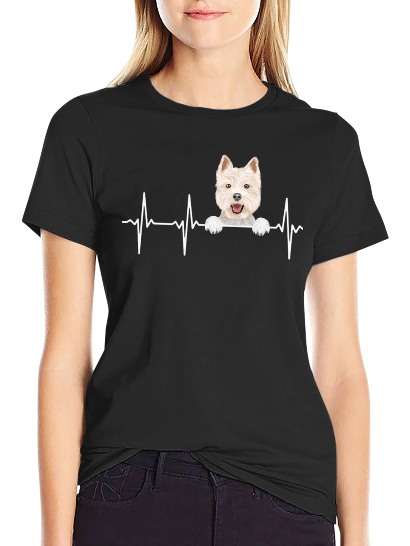 Westie Dog Heartbeat T-Shirt