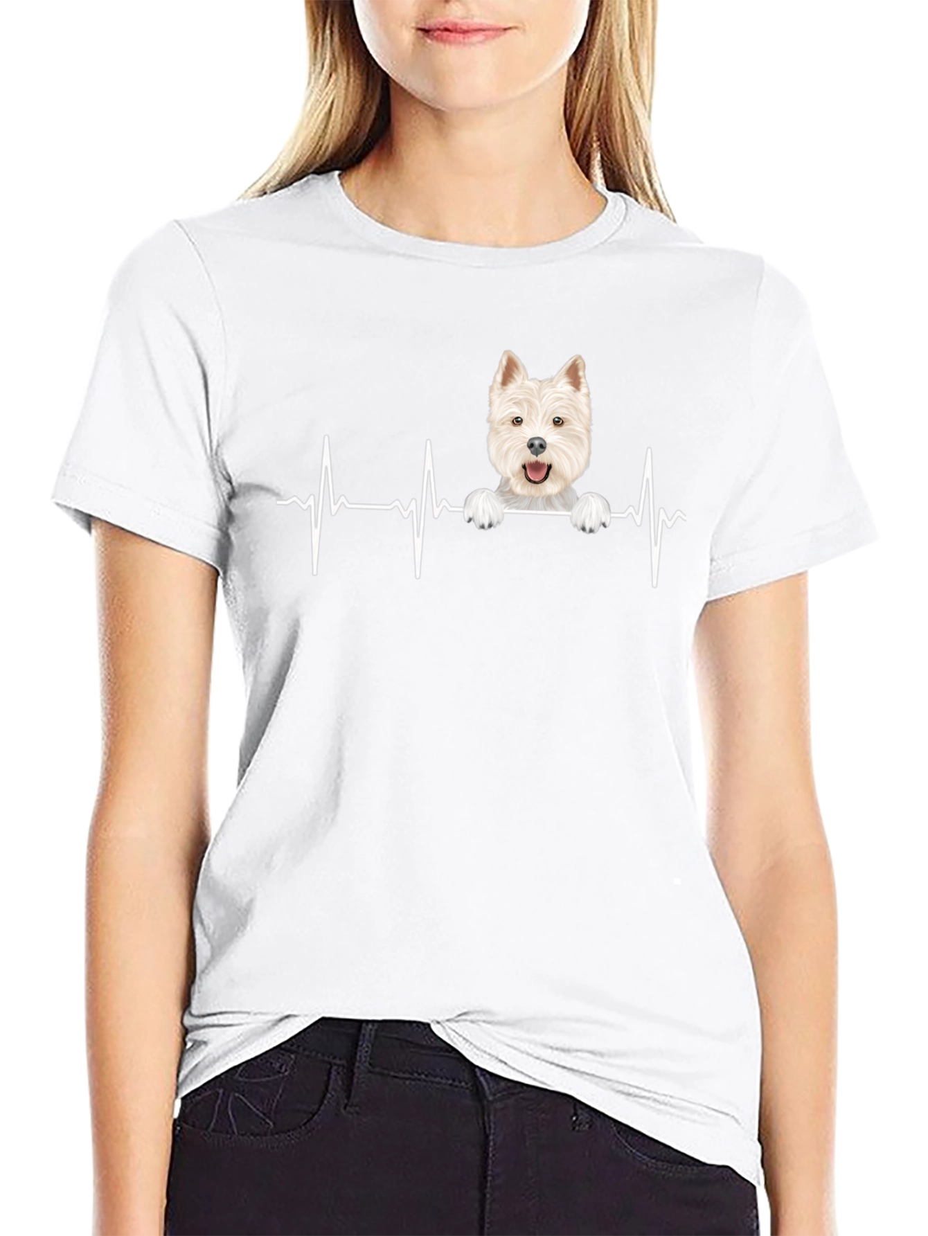Westie Dog Heartbeat T-Shirt