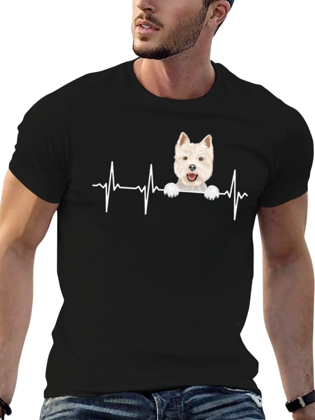 Westie Dog Heartbeat T-Shirt