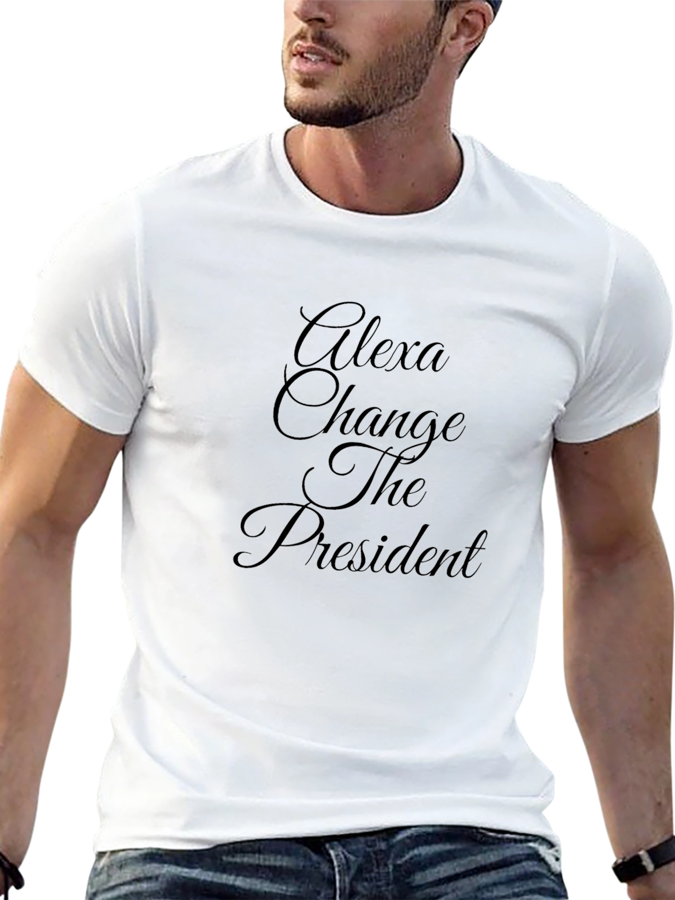 Alexa Change The President Funny Graphic T-Shirt