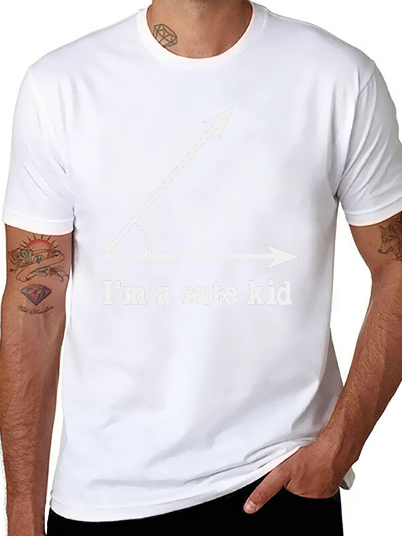 Acute Angle Pun T-Shirt - Im a Cute Kid