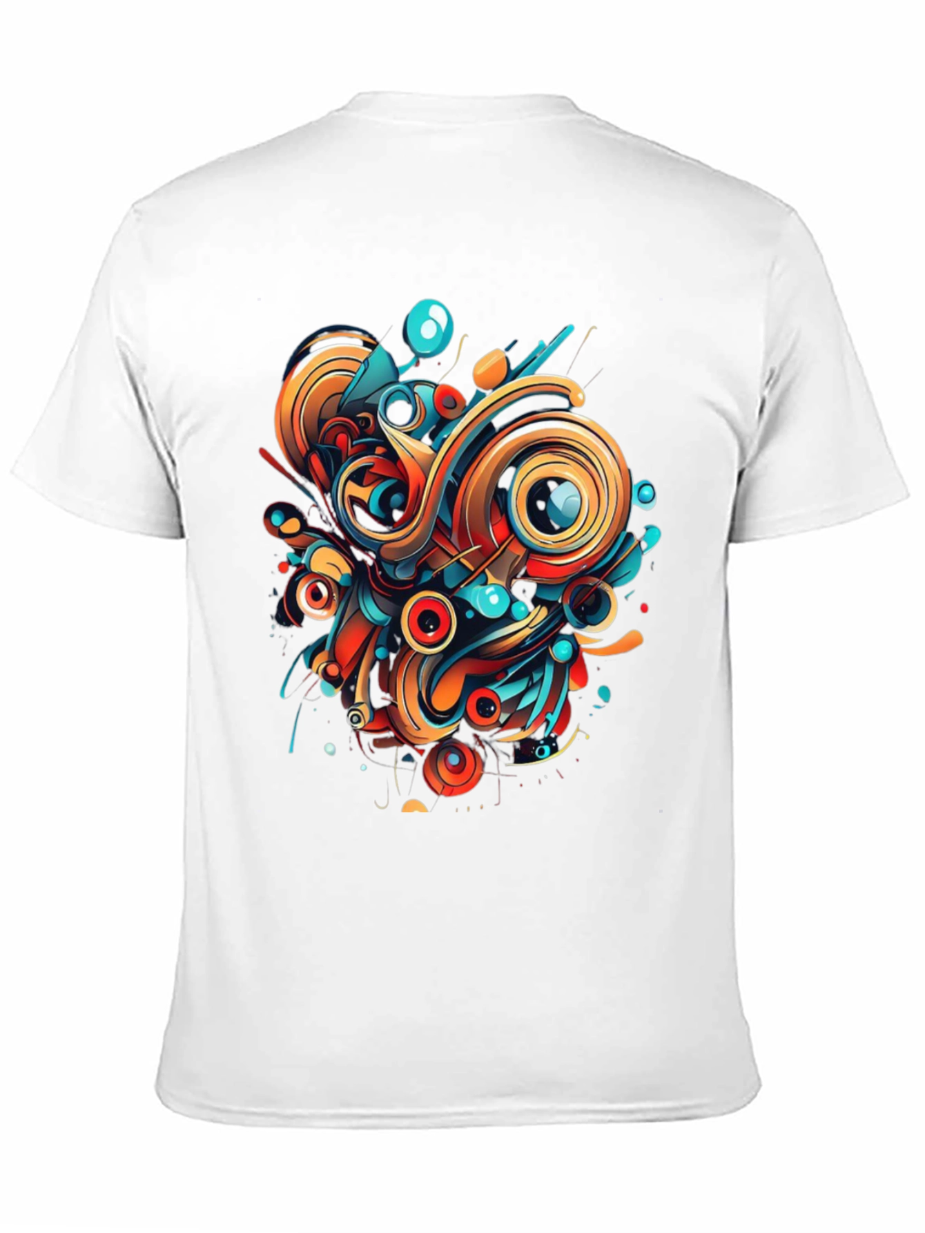 Abstract Art Graphic Tee - Bold Black Shirt