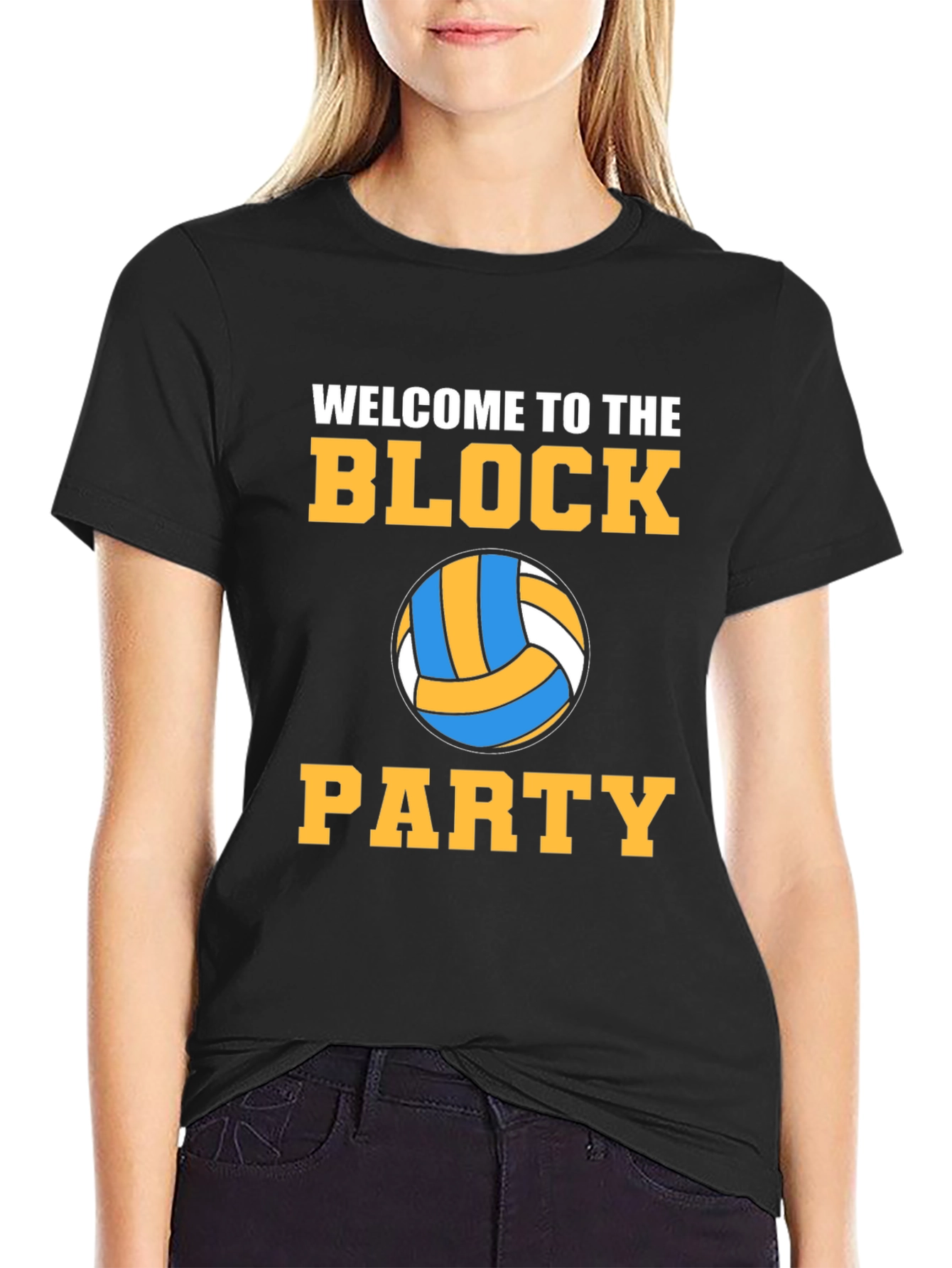 Volleyball Block Party Graphic Tee