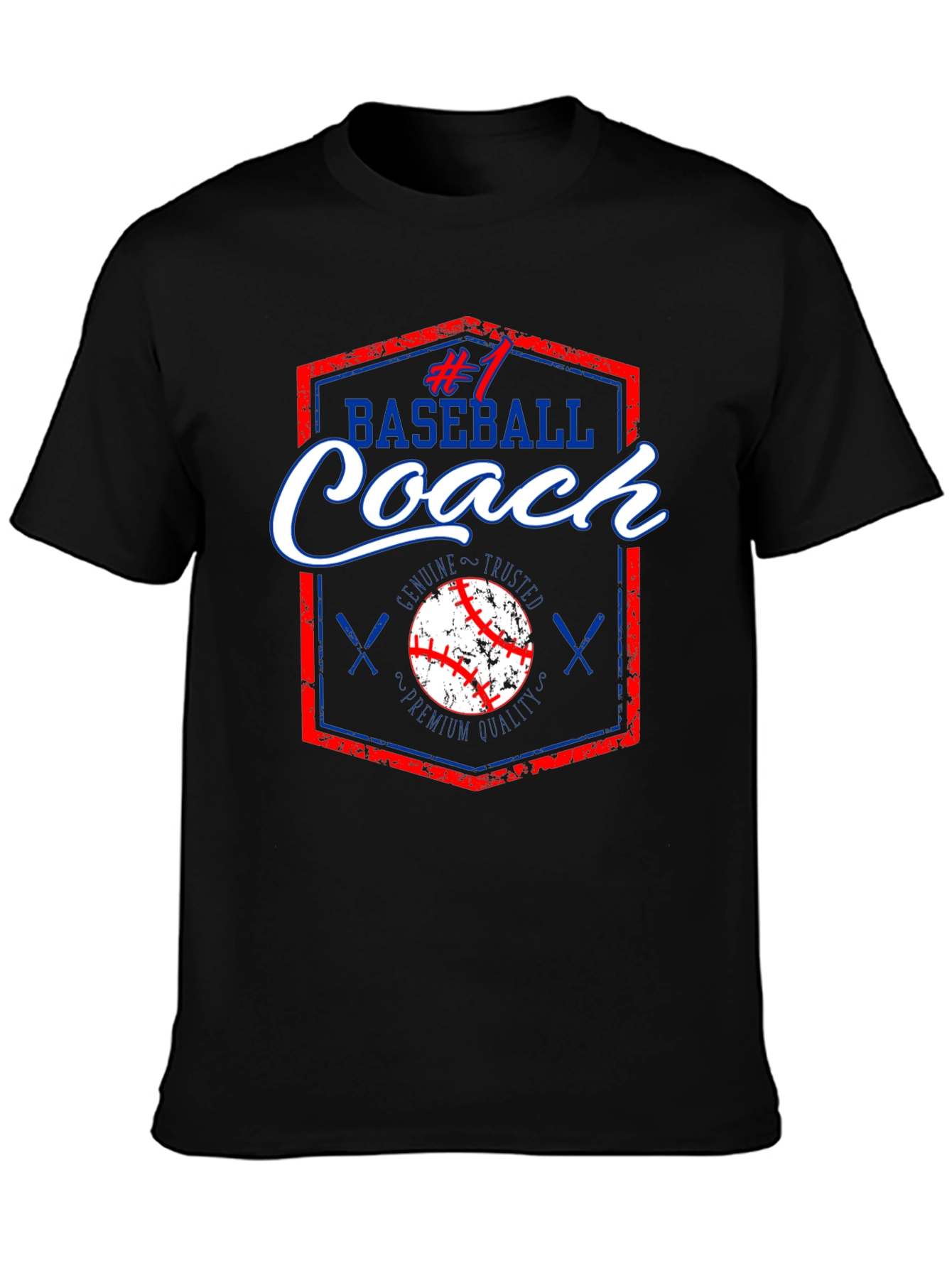 #1 Baseball Coach T-Shirt Premium Quality Genuine & Trusted