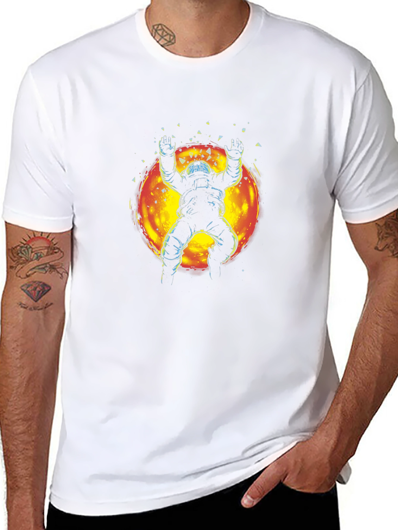 Astronaut Sunburst Graphic T-Shirt