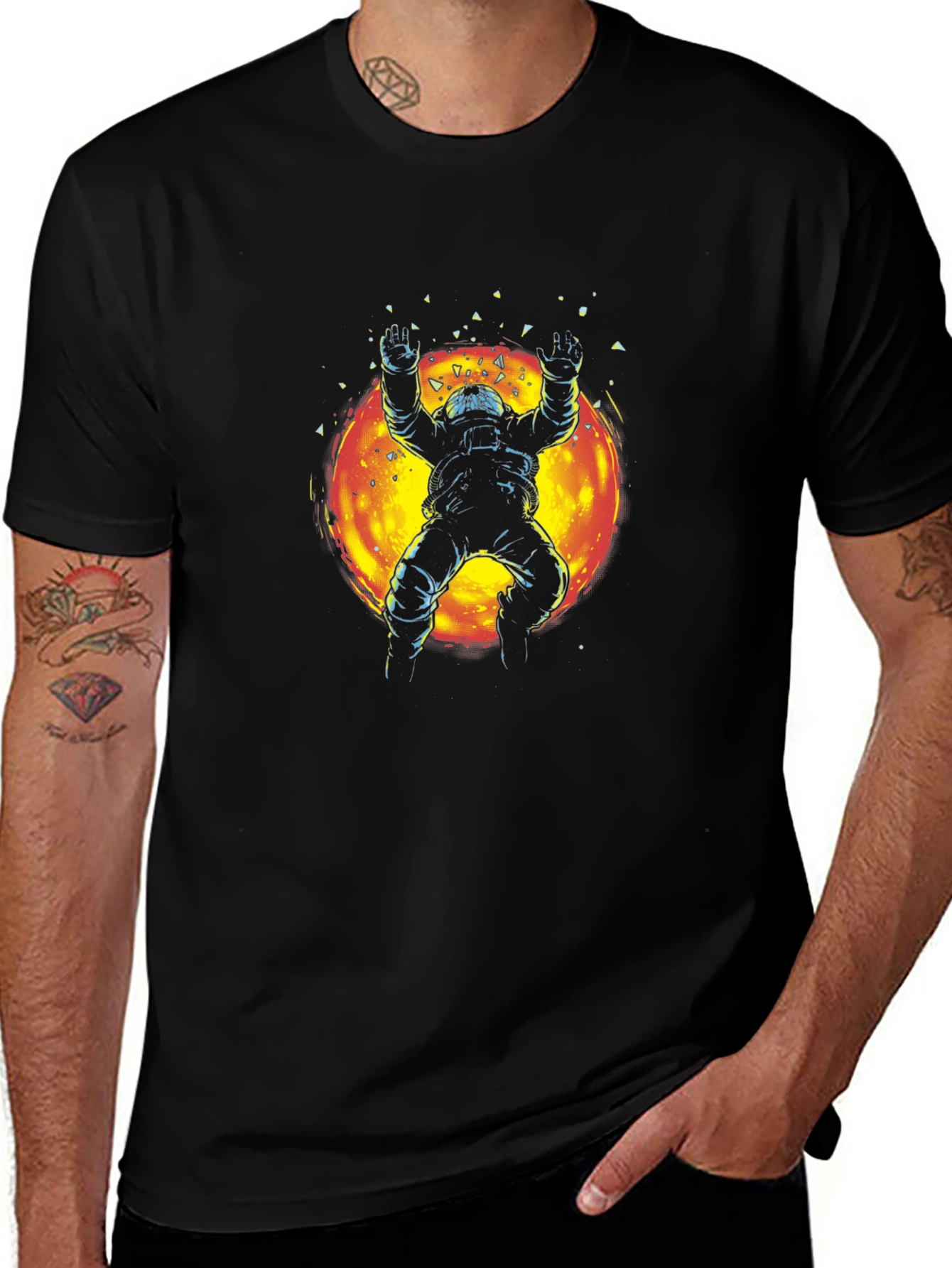 Astronaut Sunburst Graphic T-Shirt