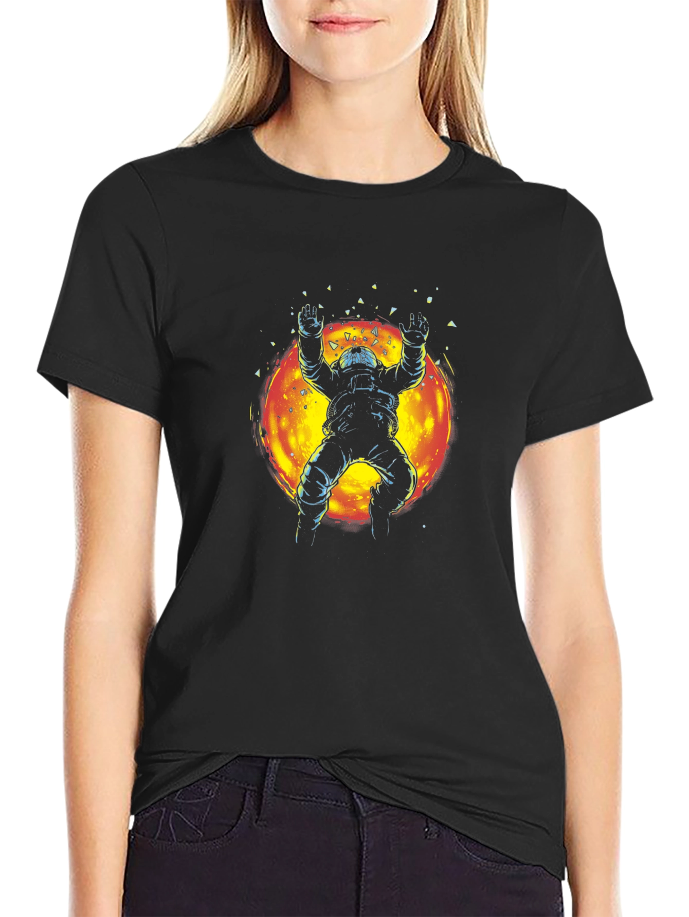 Astronaut Sunburst Graphic T-Shirt