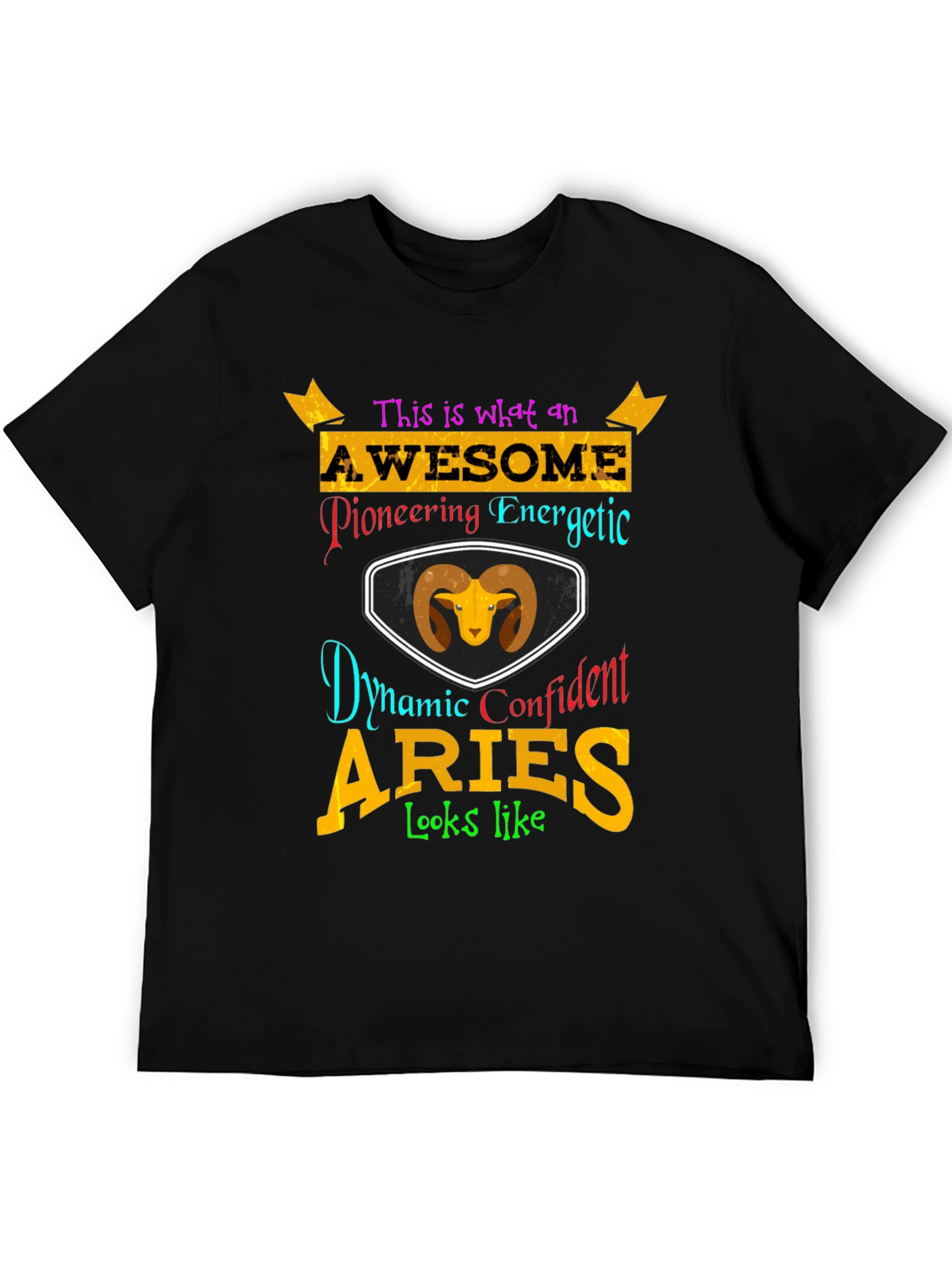 Aries Zodiac T-Shirt - Awesome Energetic Confident Design