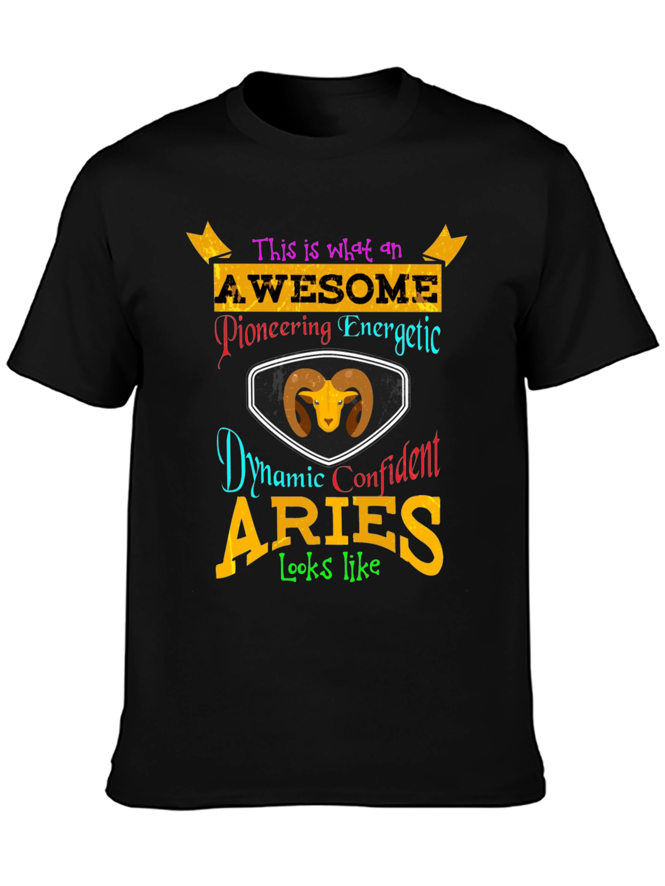 Aries Zodiac T-Shirt - Awesome Energetic Confident Design