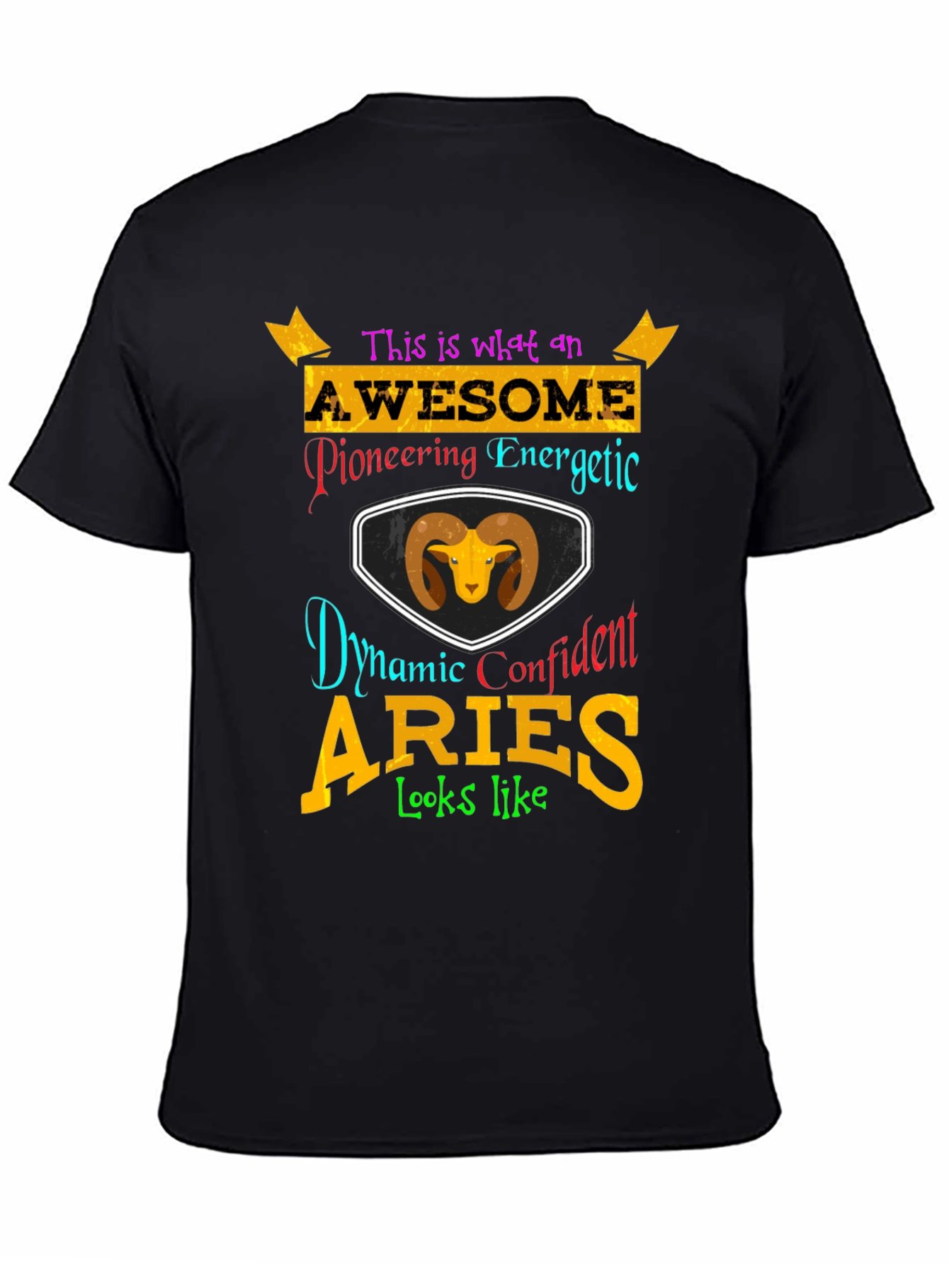 Aries Zodiac T-Shirt - Awesome Energetic Confident Design