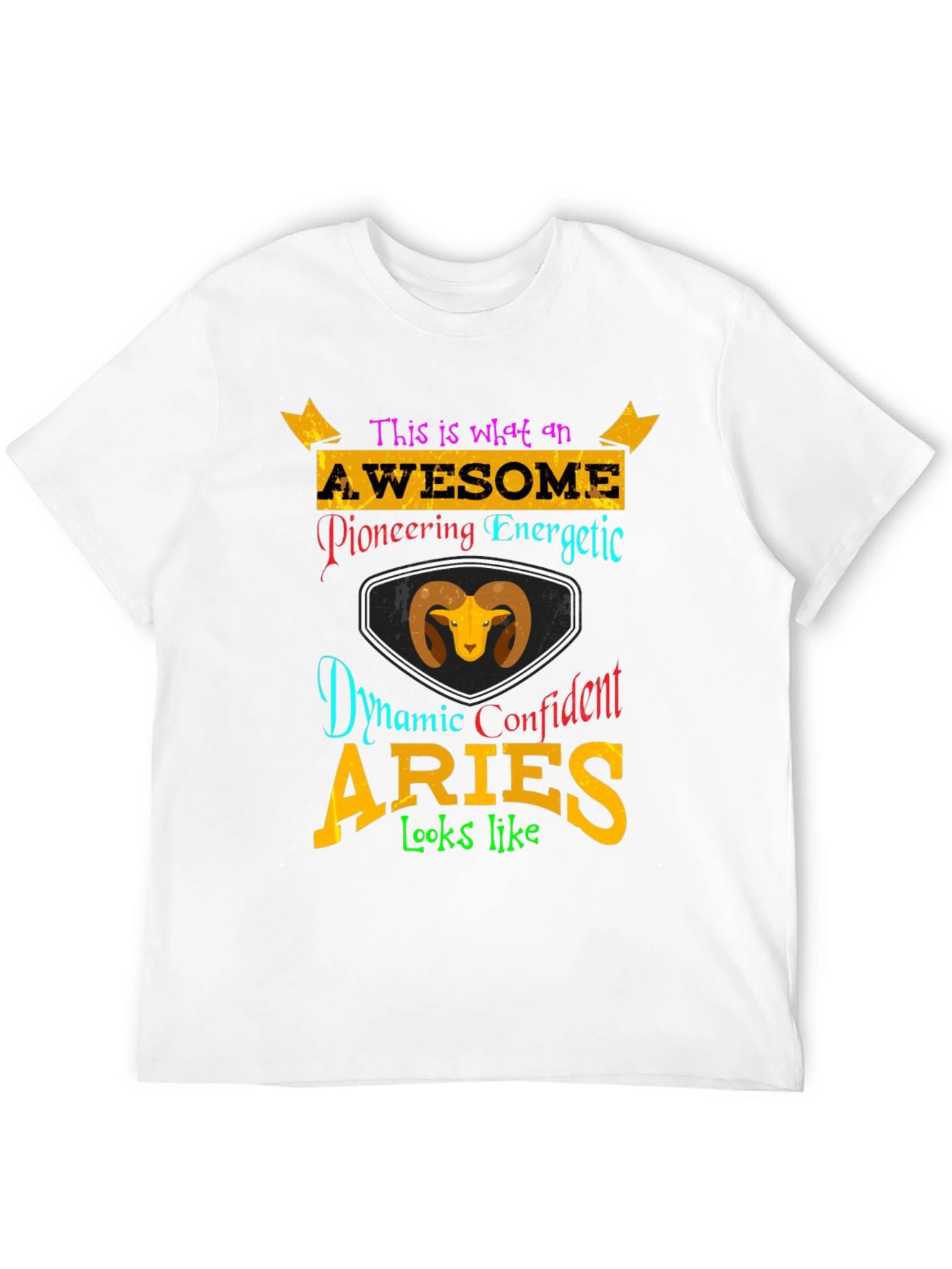 Aries Zodiac T-Shirt - Awesome Energetic Confident Design