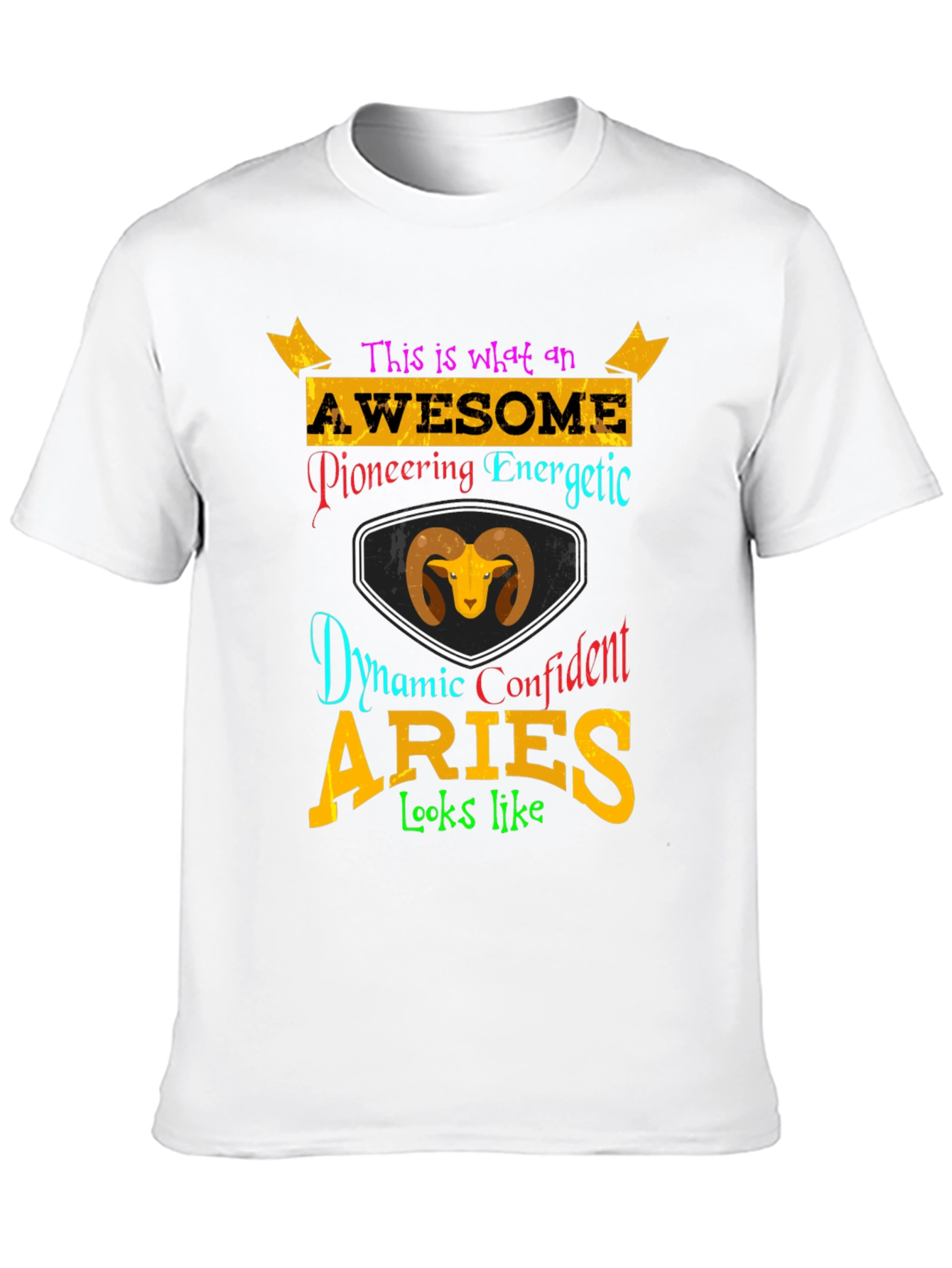 Aries Zodiac T-Shirt - Awesome Energetic Confident Design