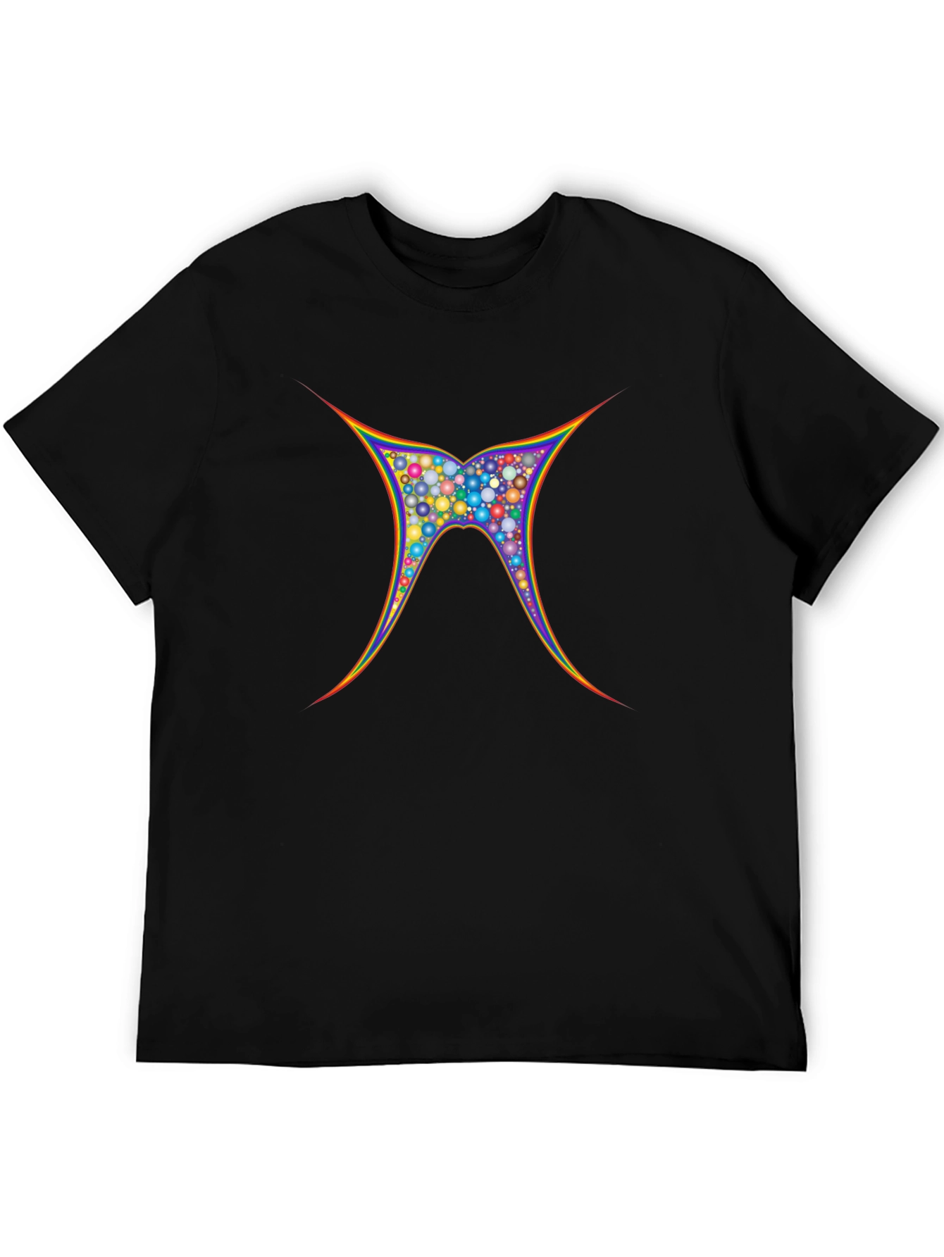 Abstract Geometric Butterfly Graphic Print Tee