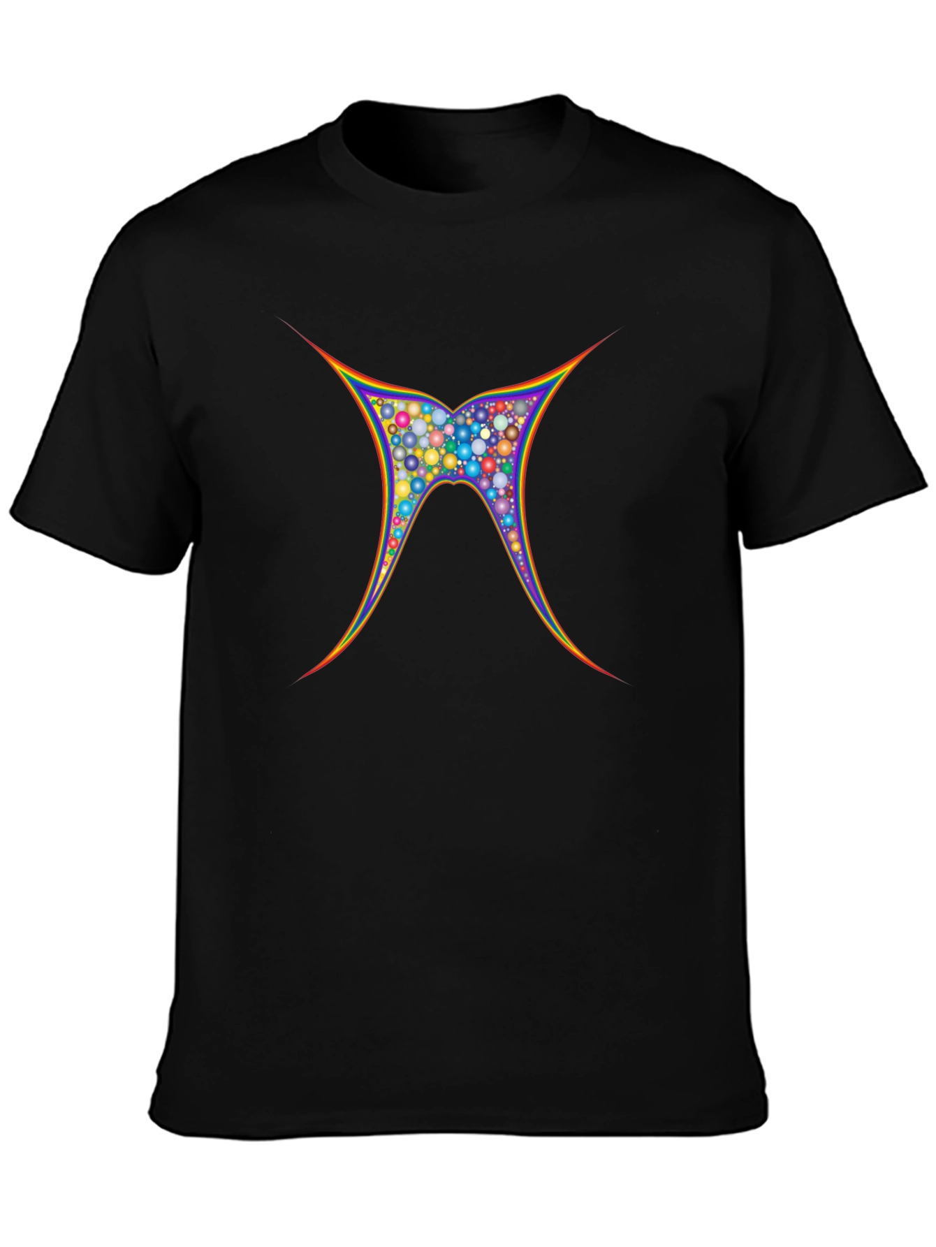 Abstract Geometric Butterfly Graphic Print Tee