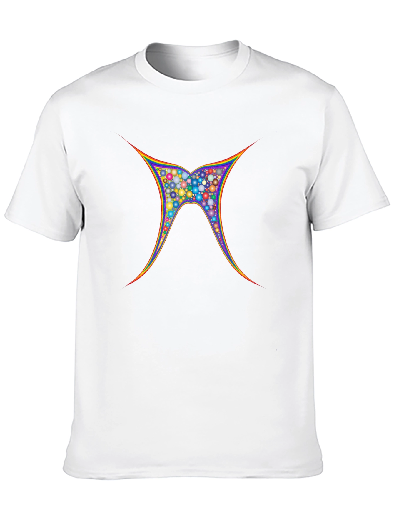 Abstract Geometric Butterfly Graphic Print Tee