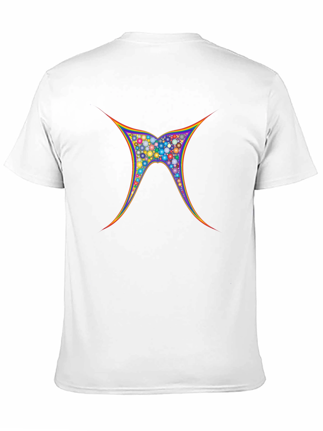 Abstract Geometric Butterfly Graphic Print Tee