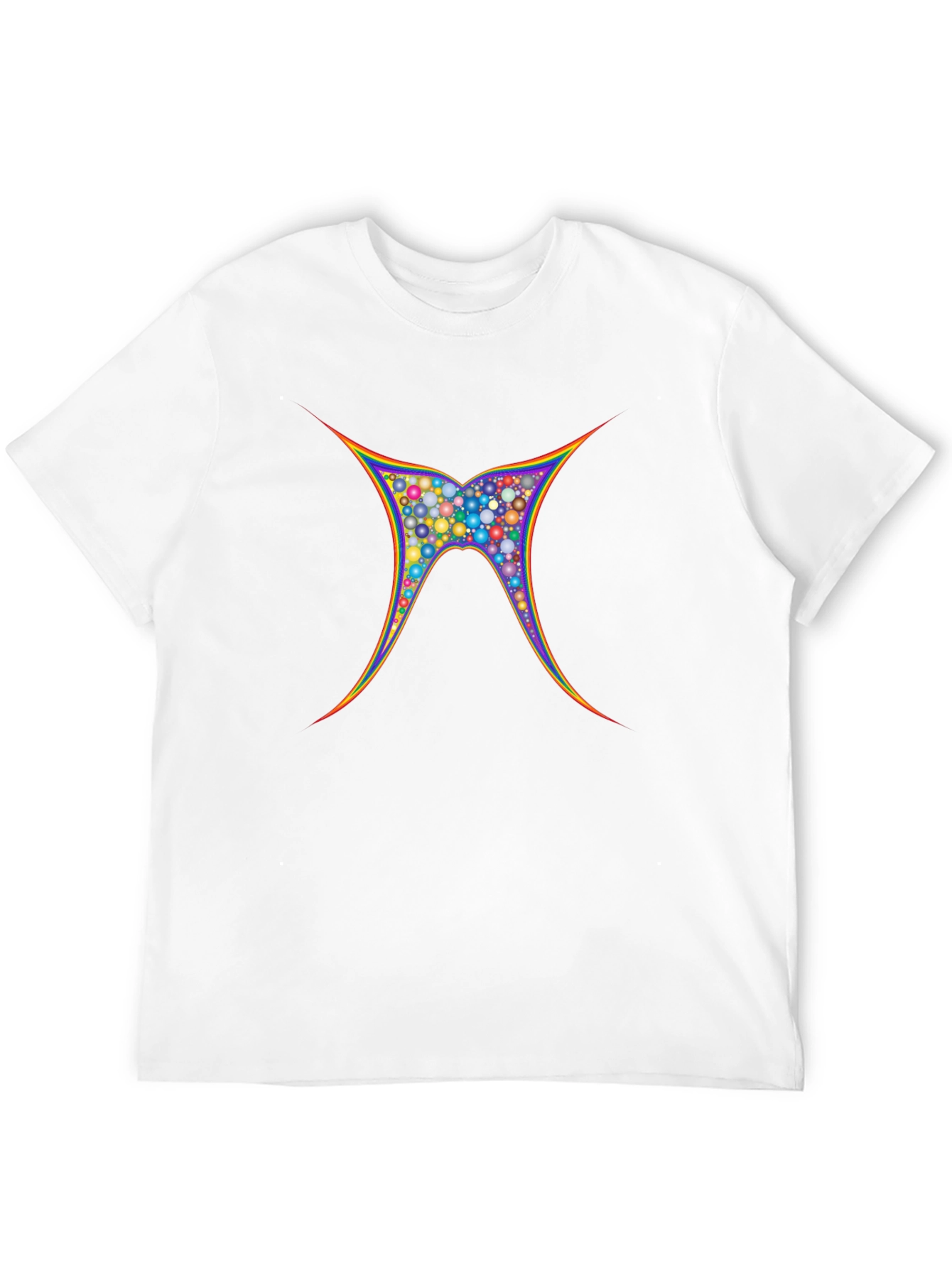 Abstract Geometric Butterfly Graphic Print Tee