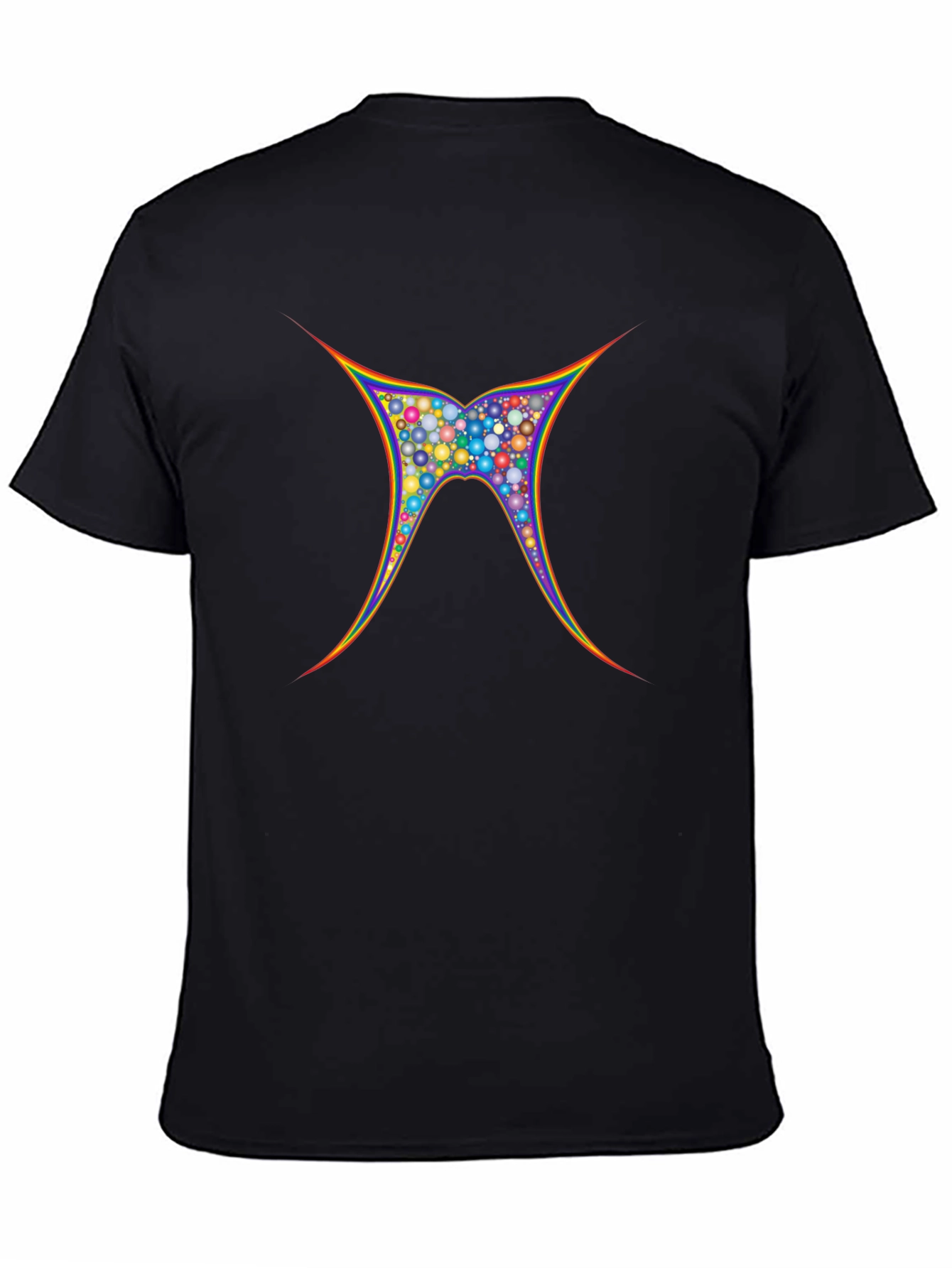 Abstract Geometric Butterfly Graphic Print Tee