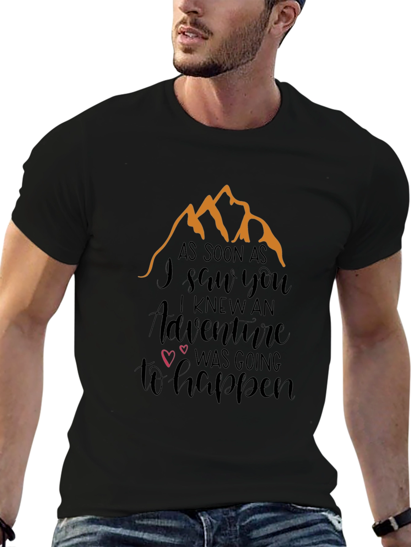 Adventure Awaits Graphic Tee - Black