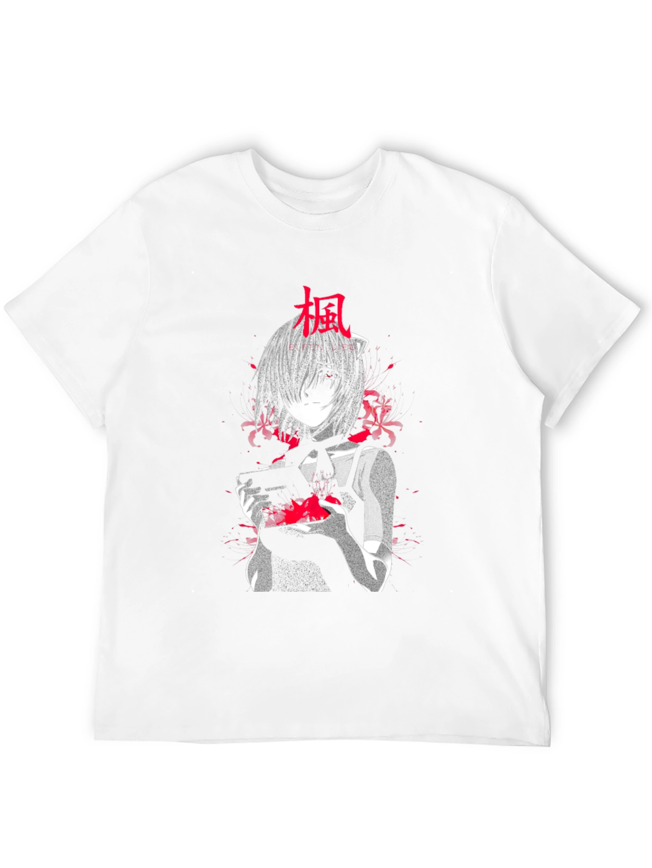 Anime Manga Girl Black T-Shirt
