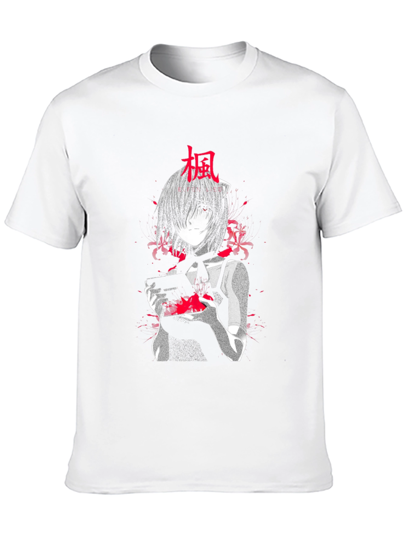 Anime Manga Girl Black T-Shirt
