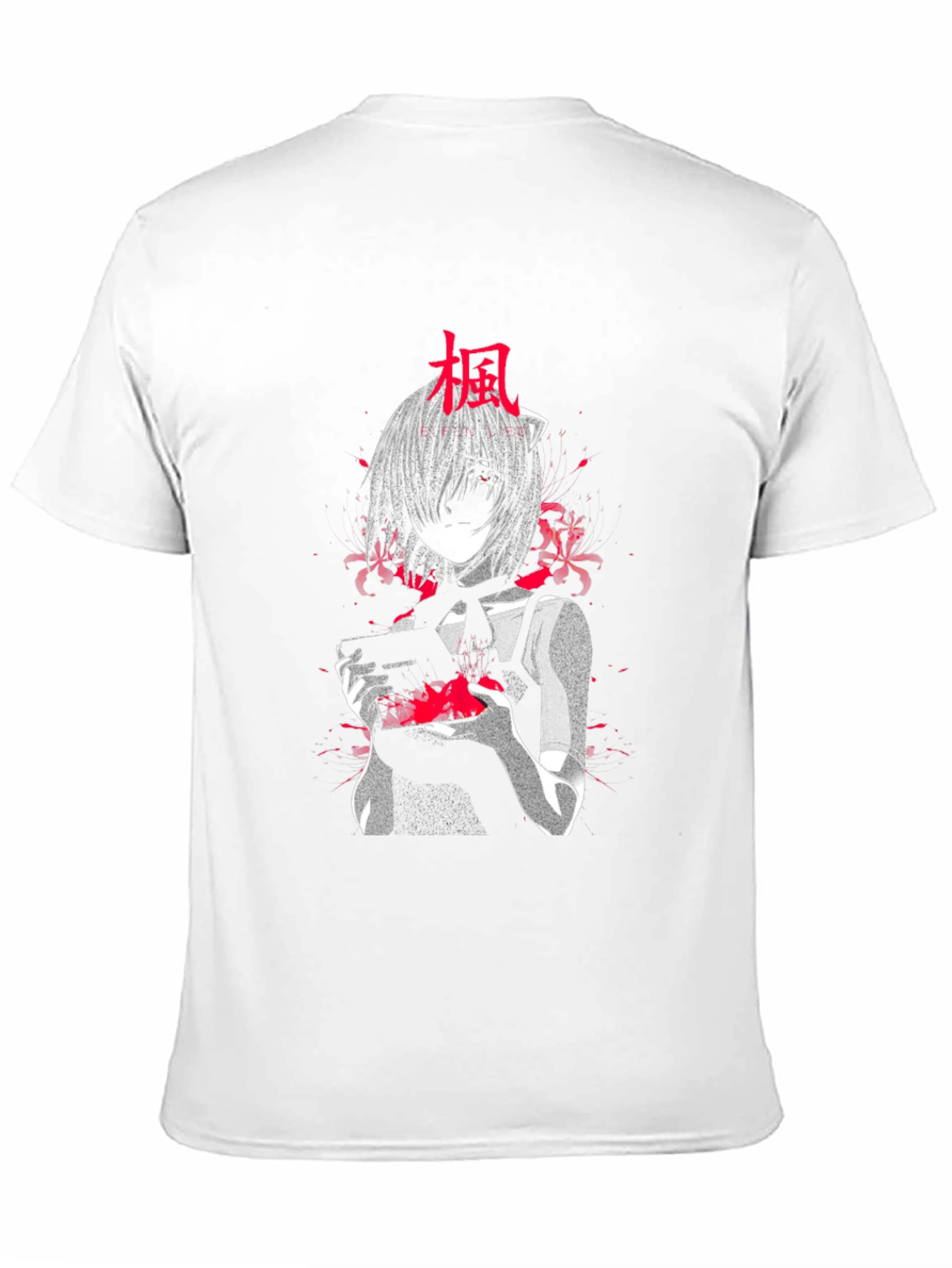 Anime Manga Girl Black T-Shirt