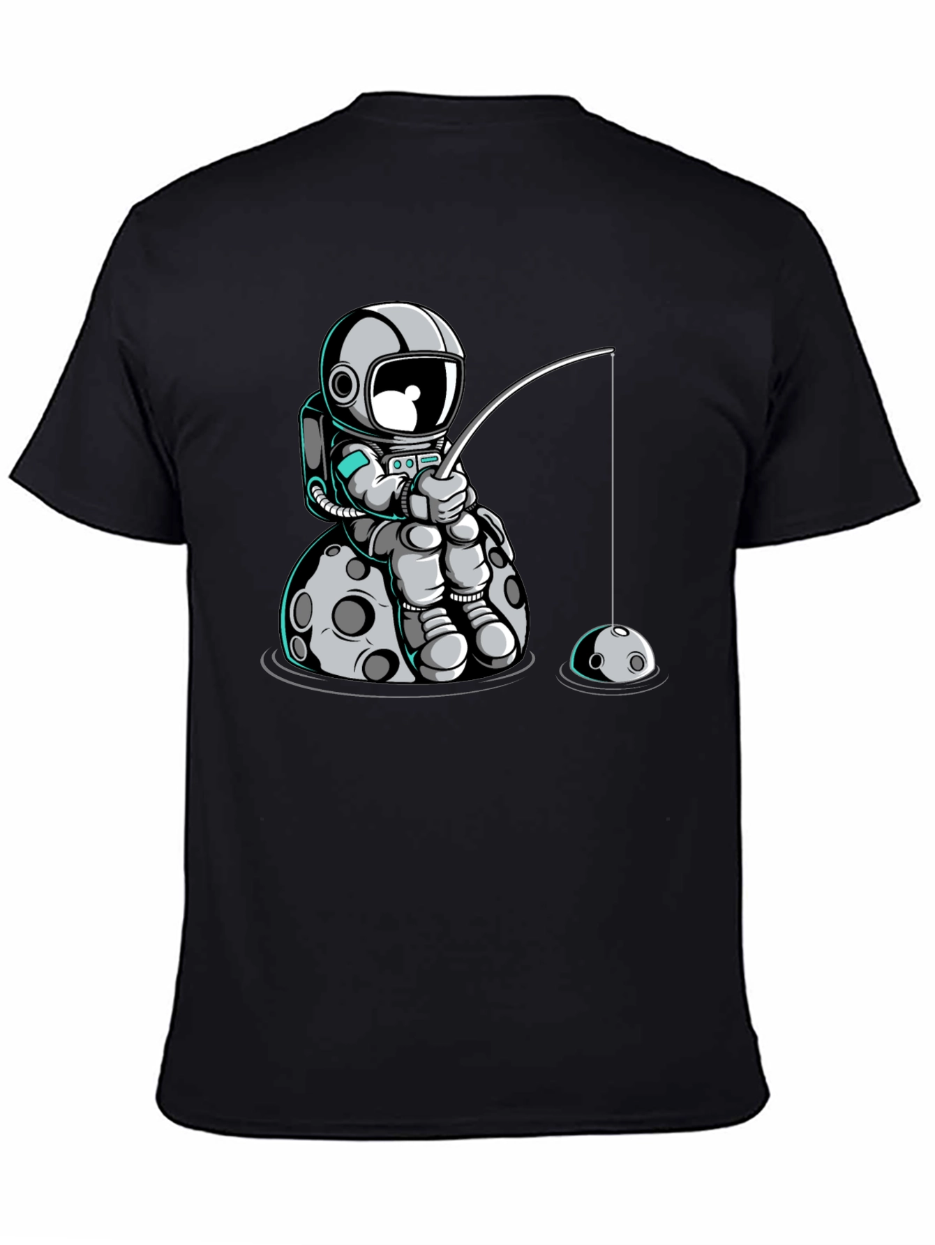 Astronaut Fishing on Moon T-Shirt