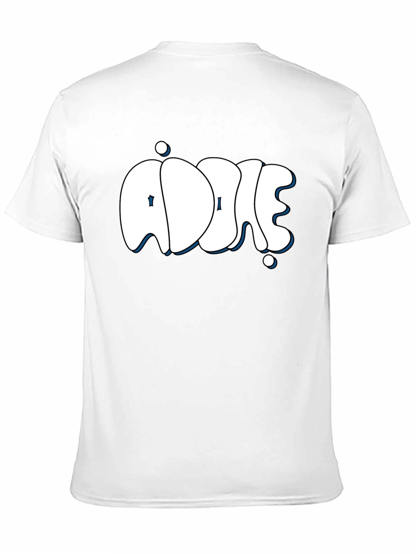 Addie Black T-Shirt: Stylish Bubble Letter Design