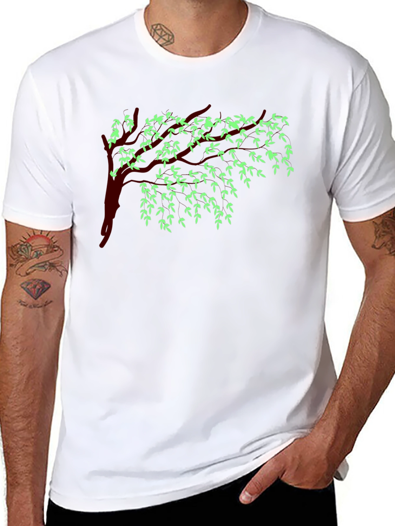 Willow Tree Graphic Tee - Nature Inspired Design