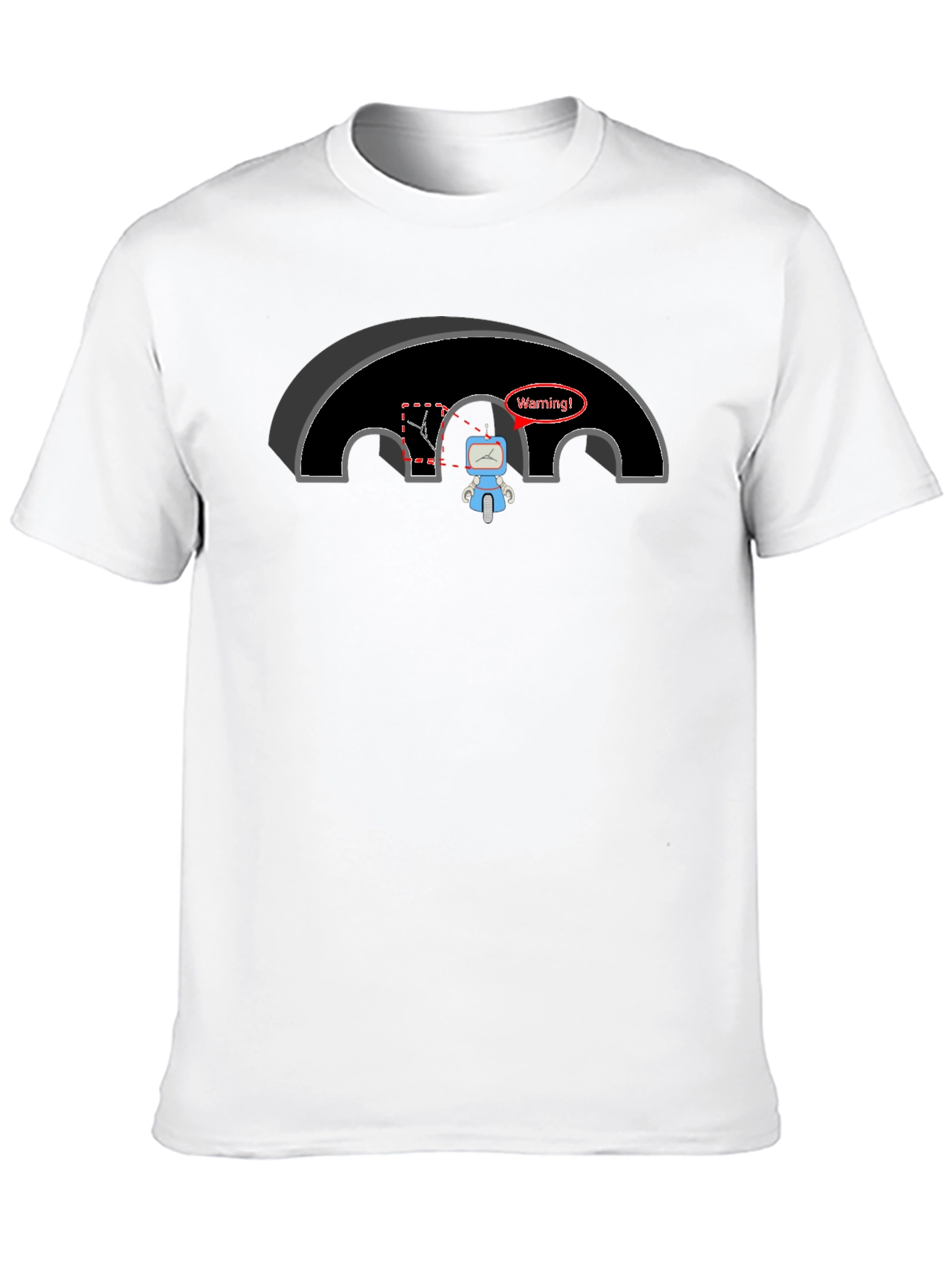 Warning Robot T-Shirt - Funny Graphic Tee