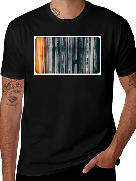 Abstract Art Graphic Tee - Black