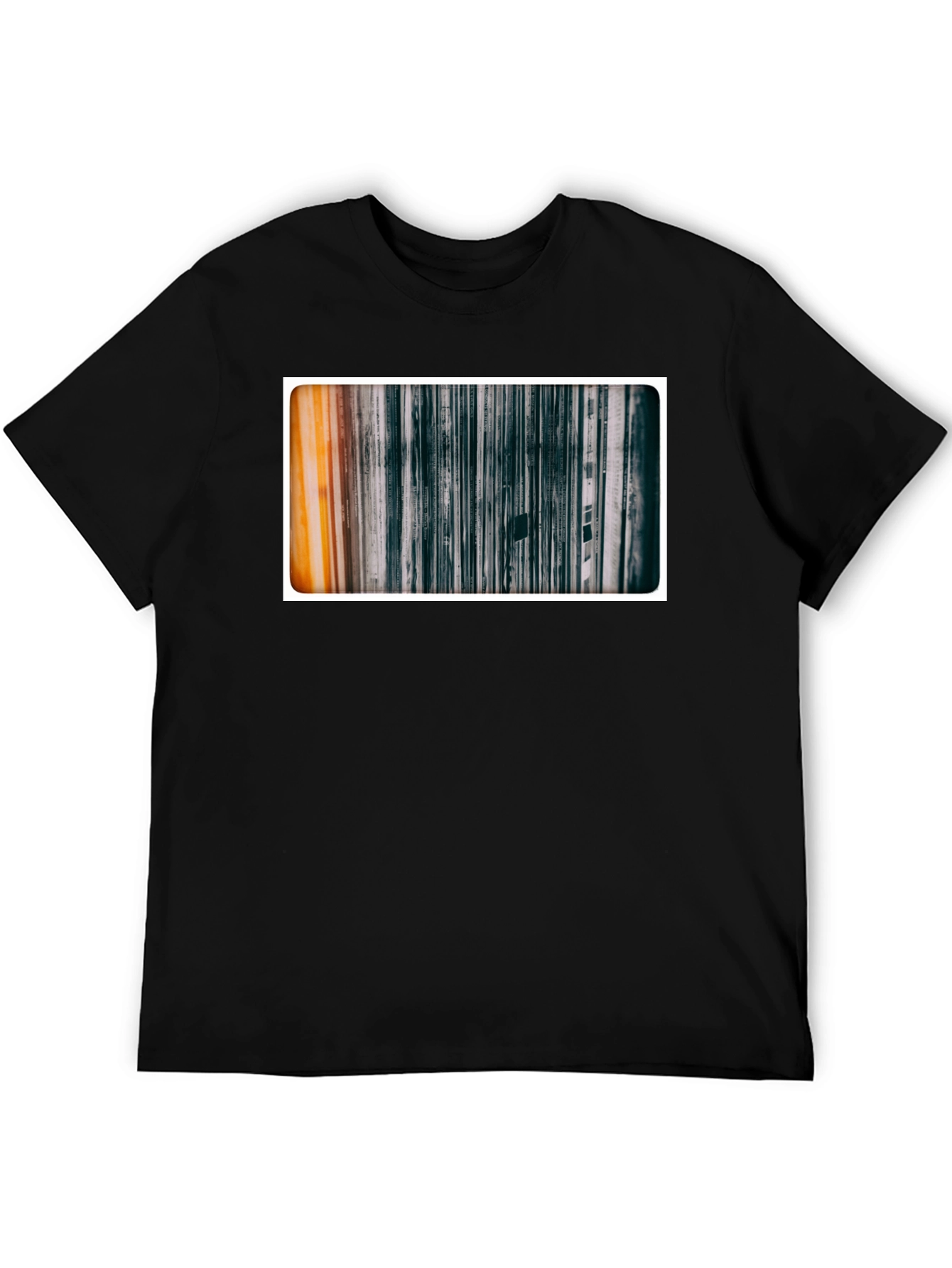 Abstract Art Graphic Tee - Black