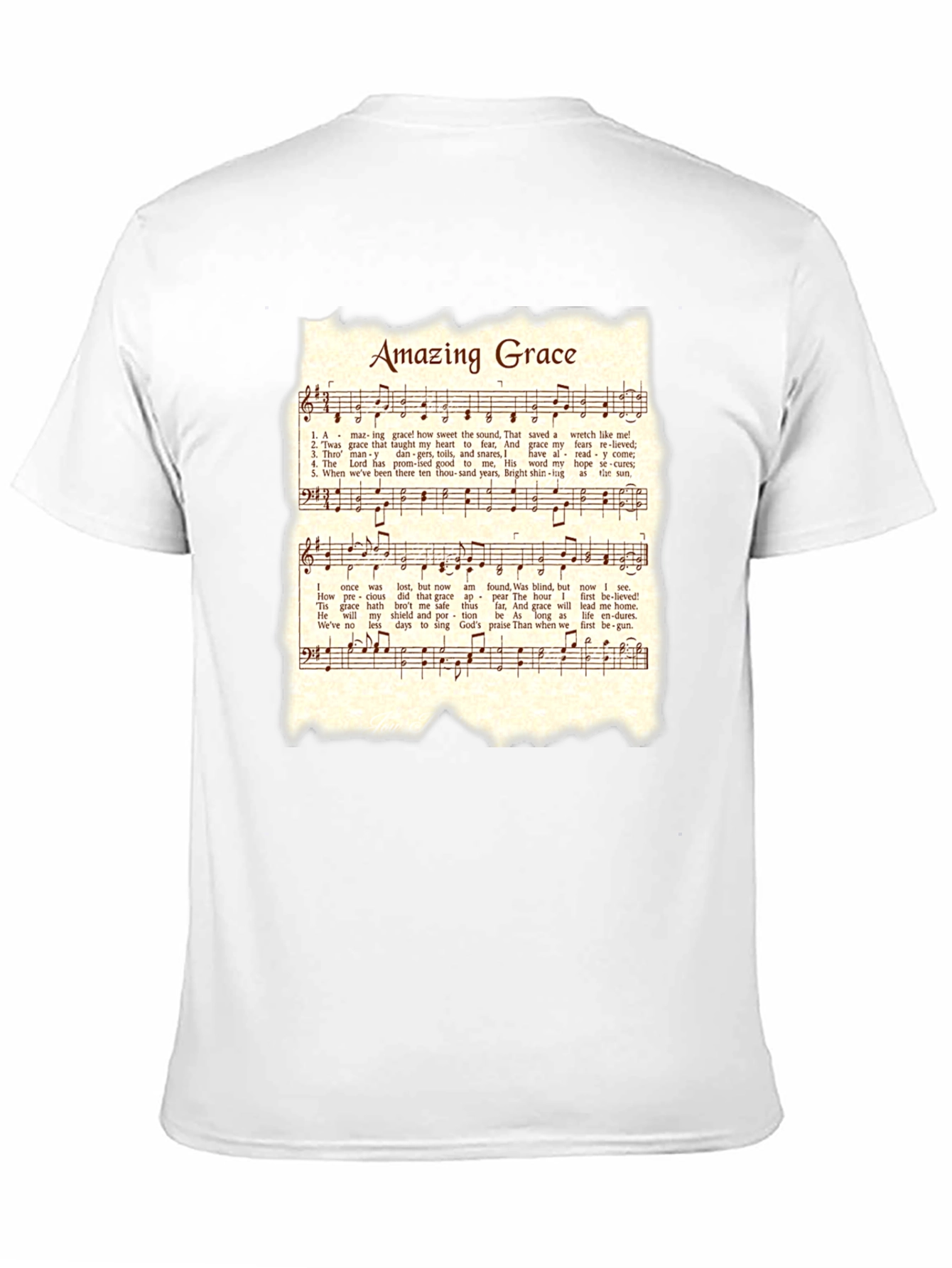 Amazing Grace Hymn T-Shirt - Christian Music Tee