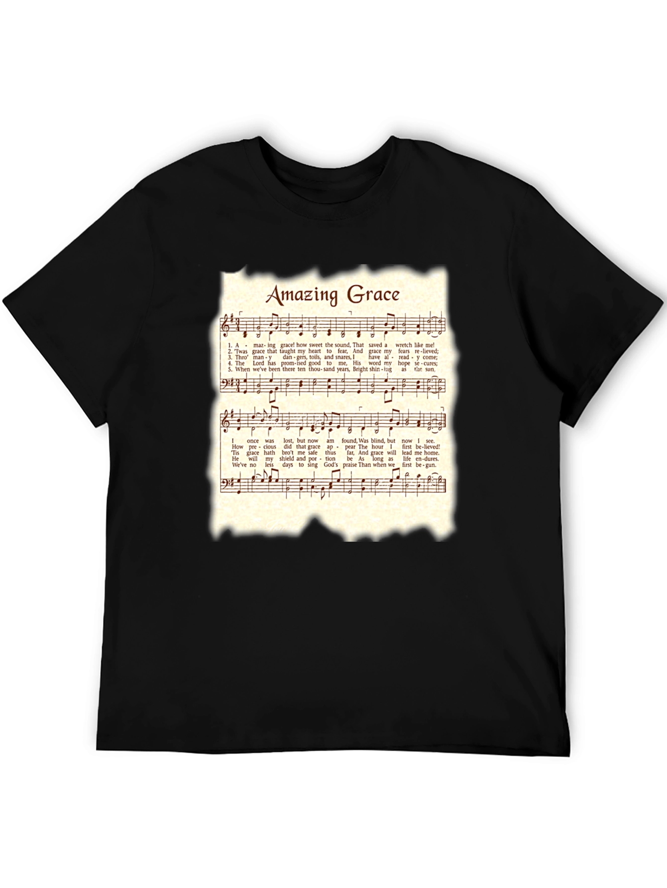 Amazing Grace Hymn T-Shirt - Christian Music Tee