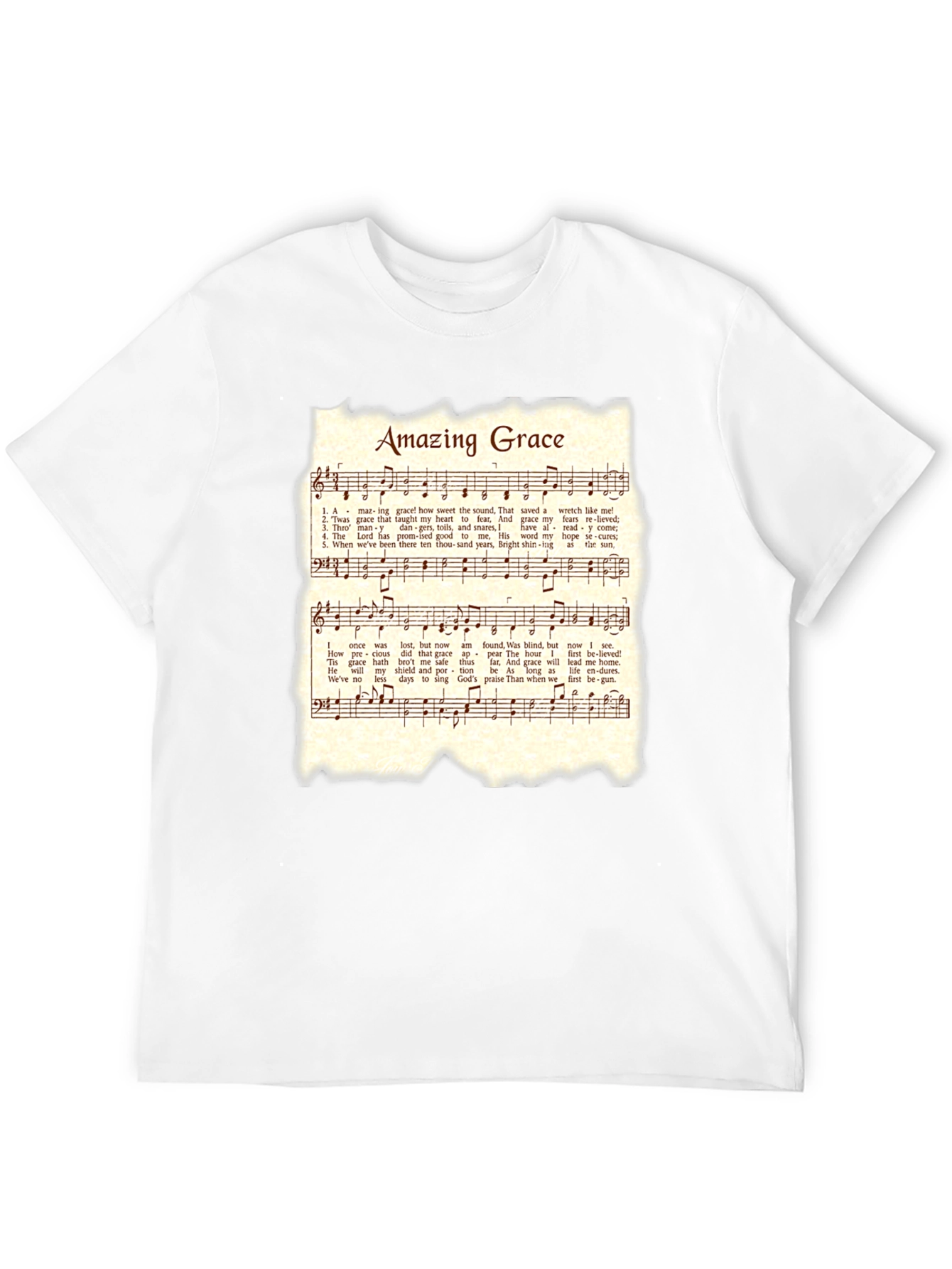 Amazing Grace Hymn T-Shirt - Christian Music Tee
